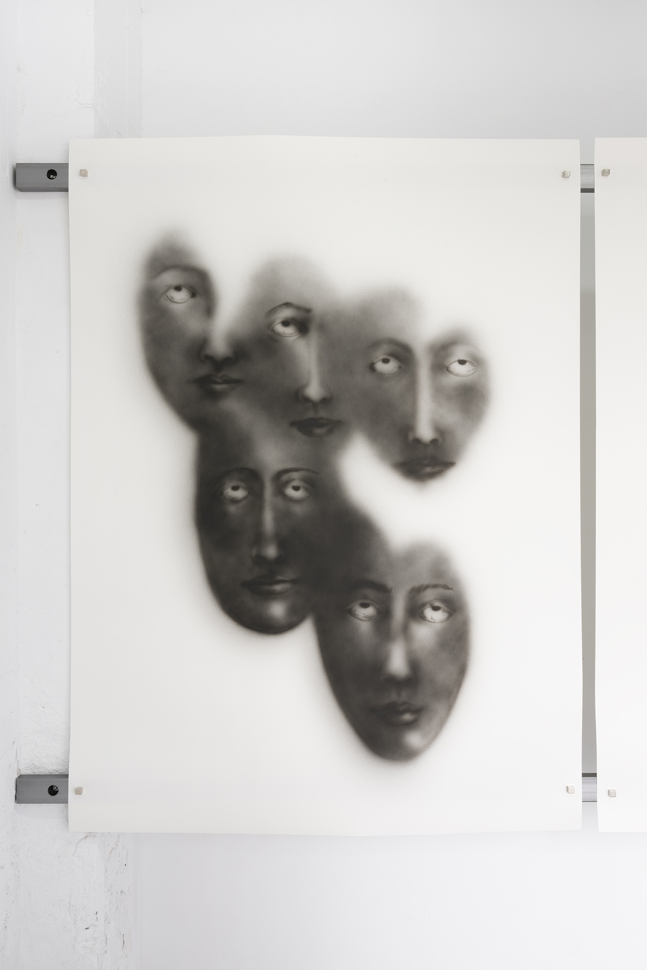 Nistagmo by Nadia Barkate, exhibition detail at raccoon projects, Barcelona, 2026