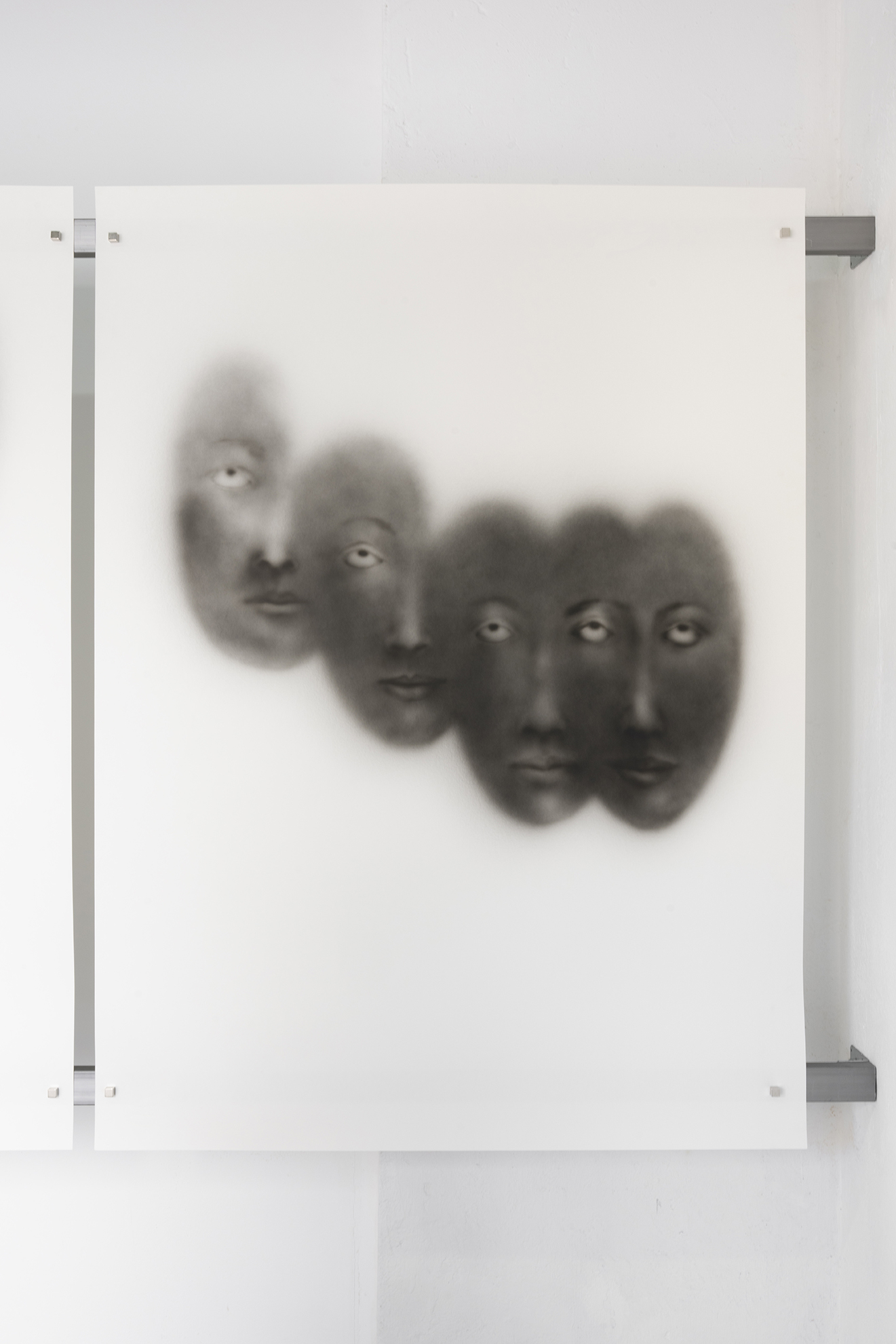 Nistagmo by Nadia Barkate, exhibition detail at raccoon projects, Barcelona, 2026