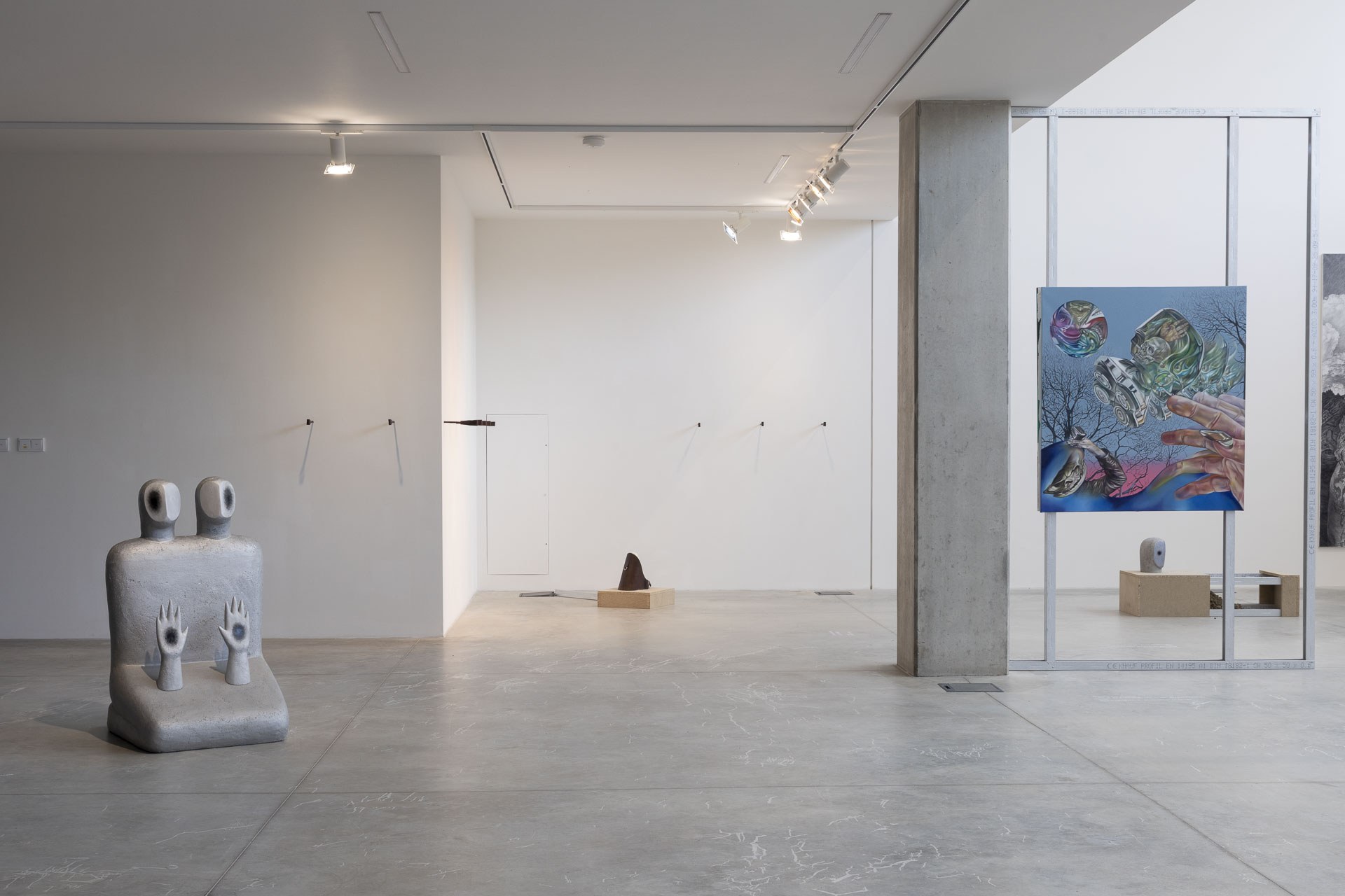 Unconscious Paradises – exhibition view – Sabina Knetlová, Kateřina Šantrochová, Botond Keresztesi