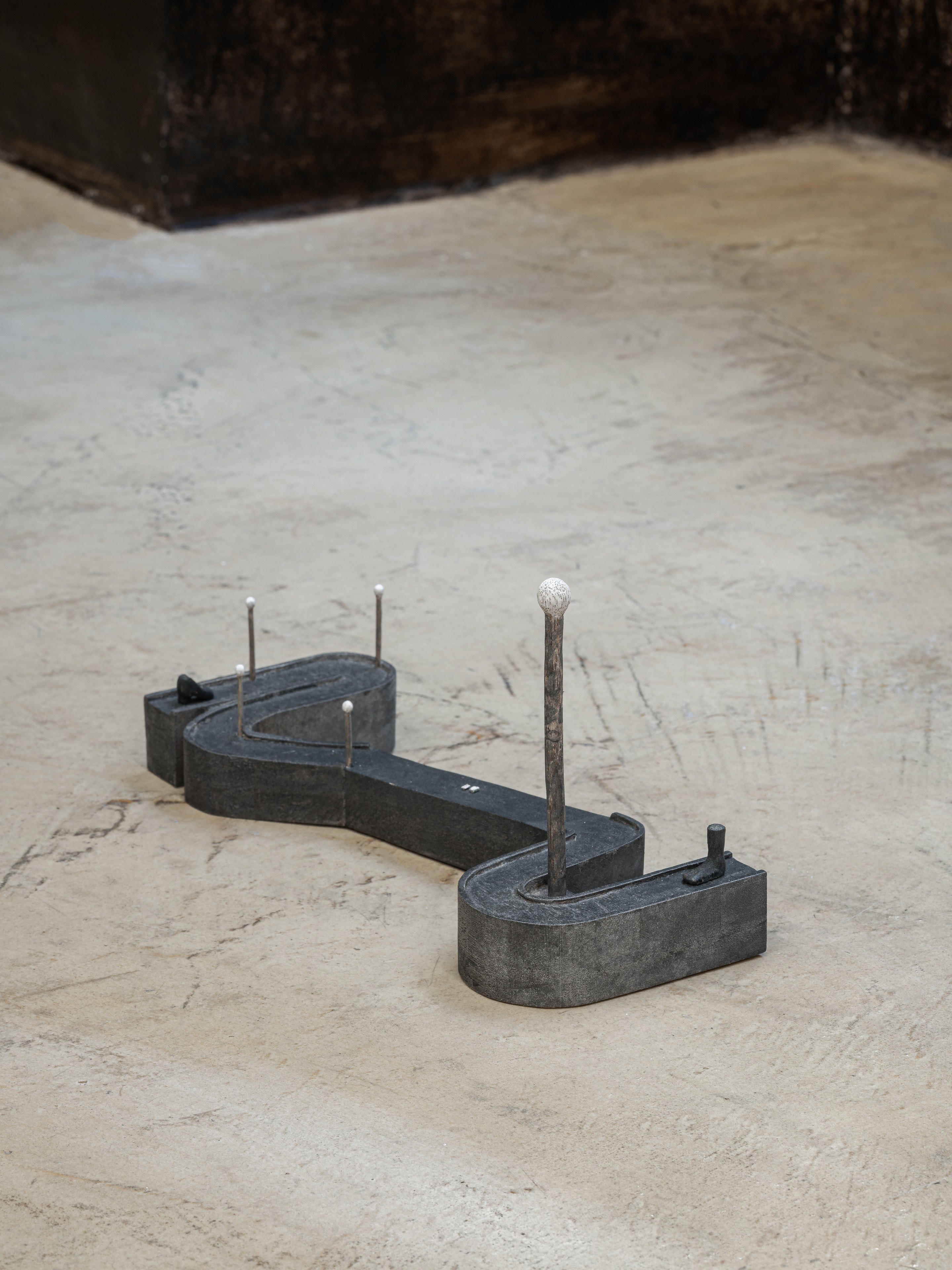 Kenji Ide, Out to find a distant promise, 2026 Wood, water color, acrylic varnish, acrylic spray, 25 x 10 x 13 cm