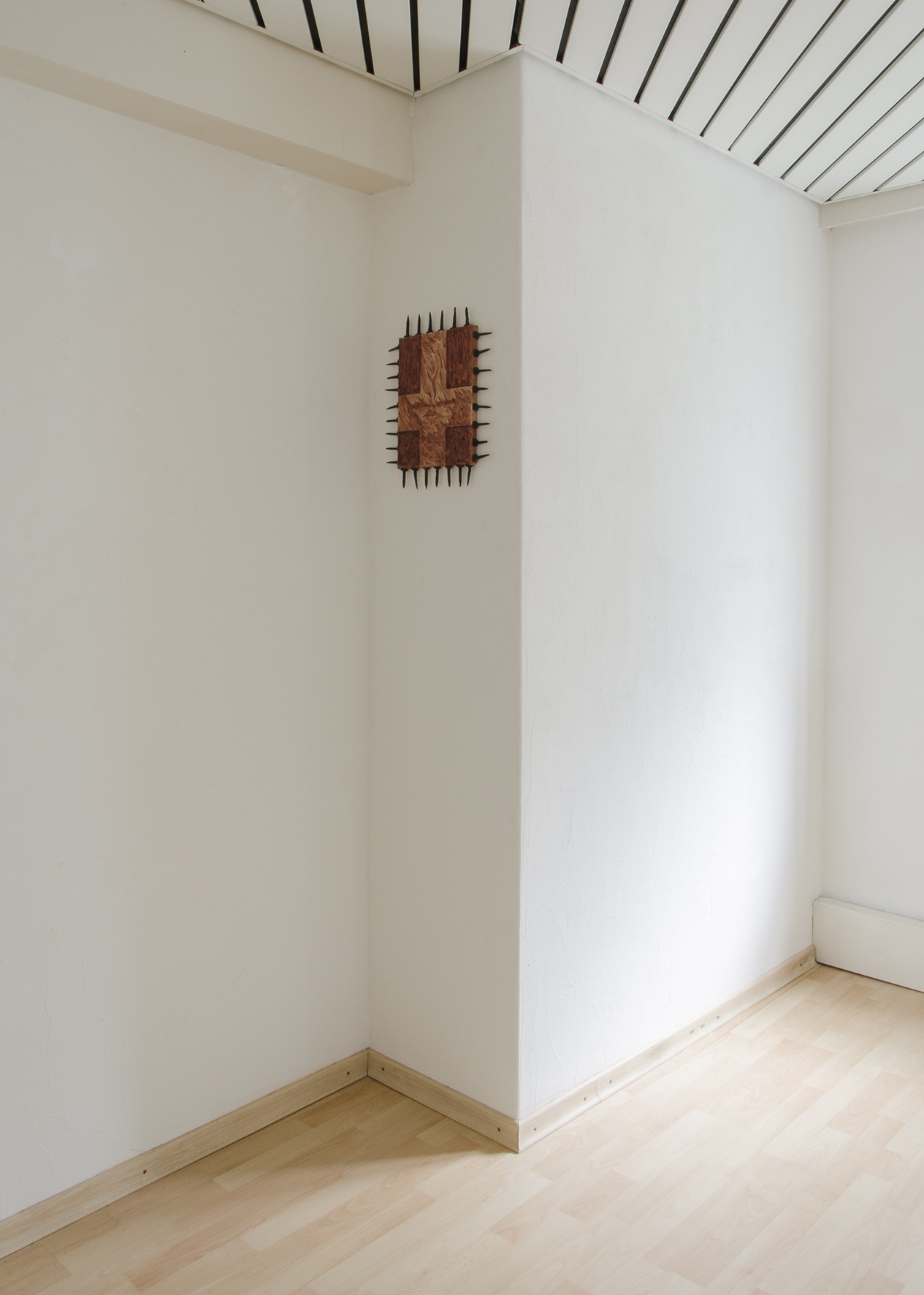 Alison Flora, La chute, 2025, Human blood on canvas