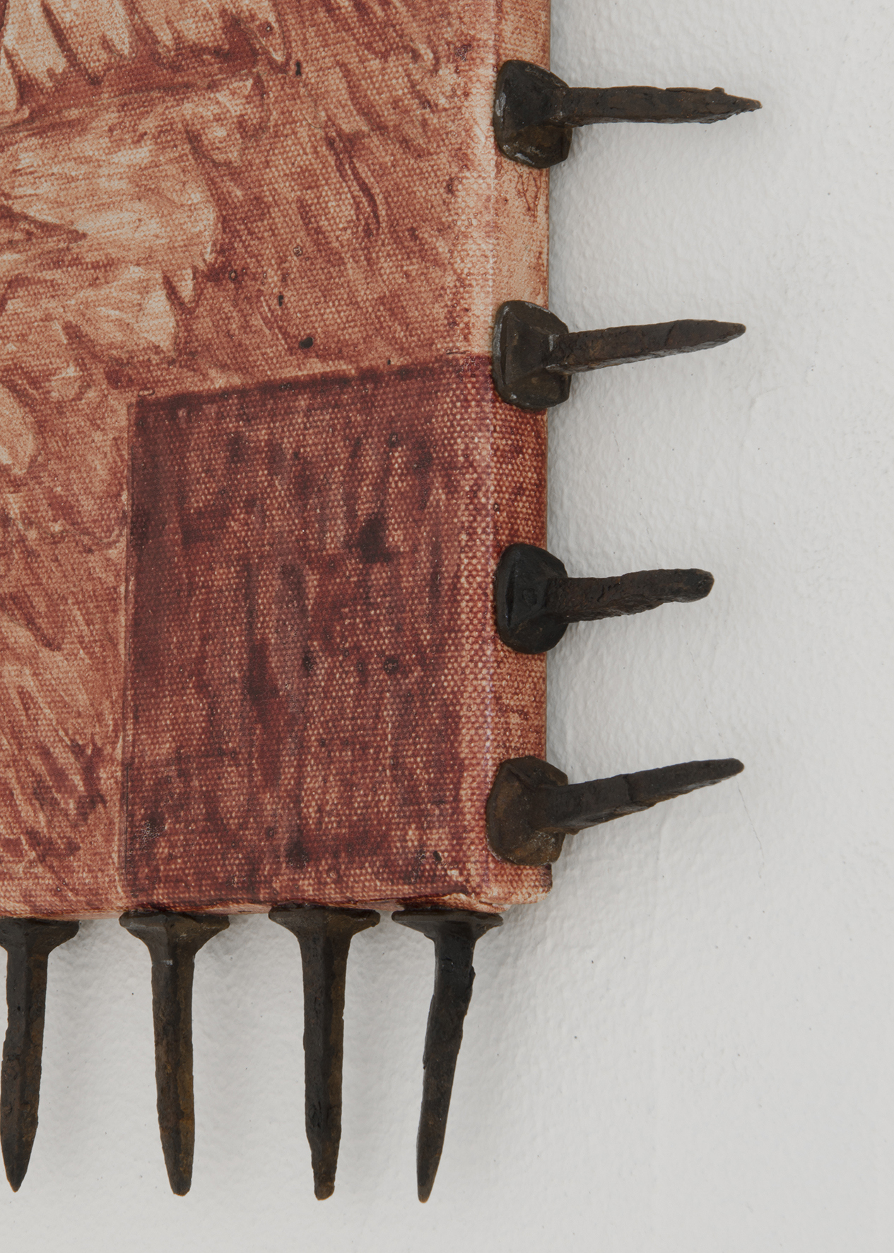 Alison Flora, La chute, 2025, Human blood on canvas