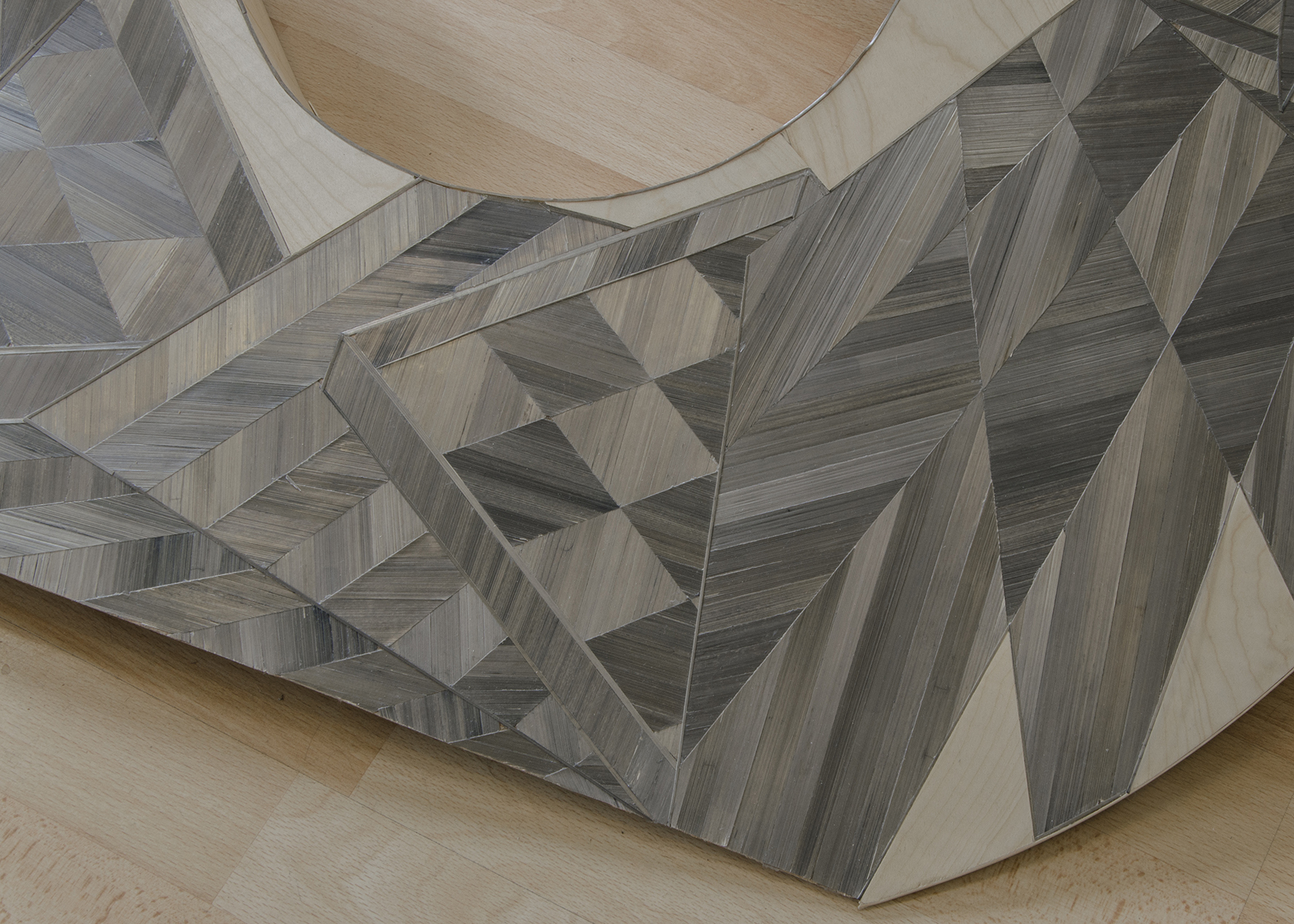 Anna Christen, As Long As It’s Polite,  2026, Wood, Rye straw, Printed paper