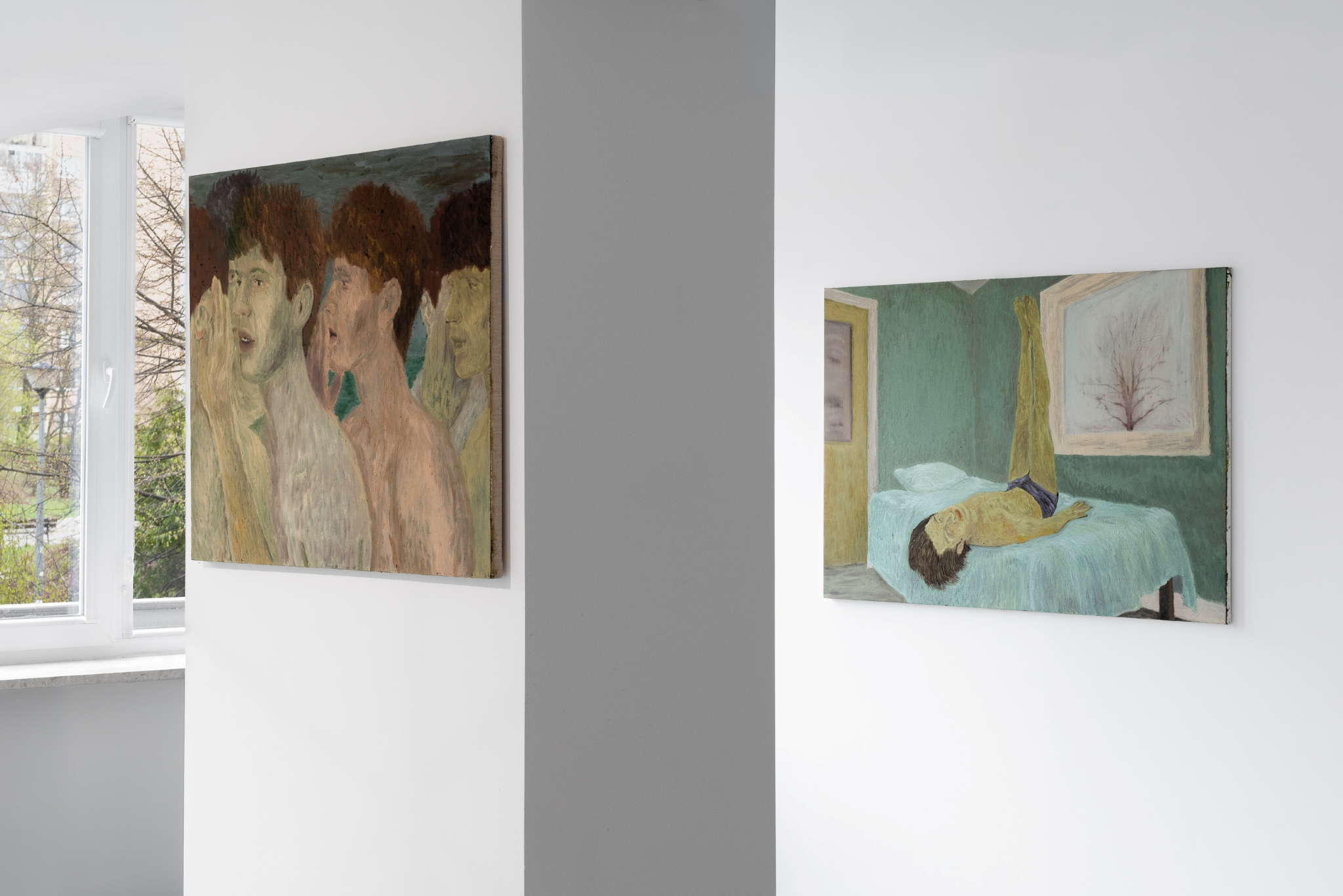Jakub Czyż, „Insinuations,”, 2026, oil on canvas, 65 x 81 cm, Jakub Czyż, „The last leaf”, 2026, oil on canvas, 140 x 90 cm
