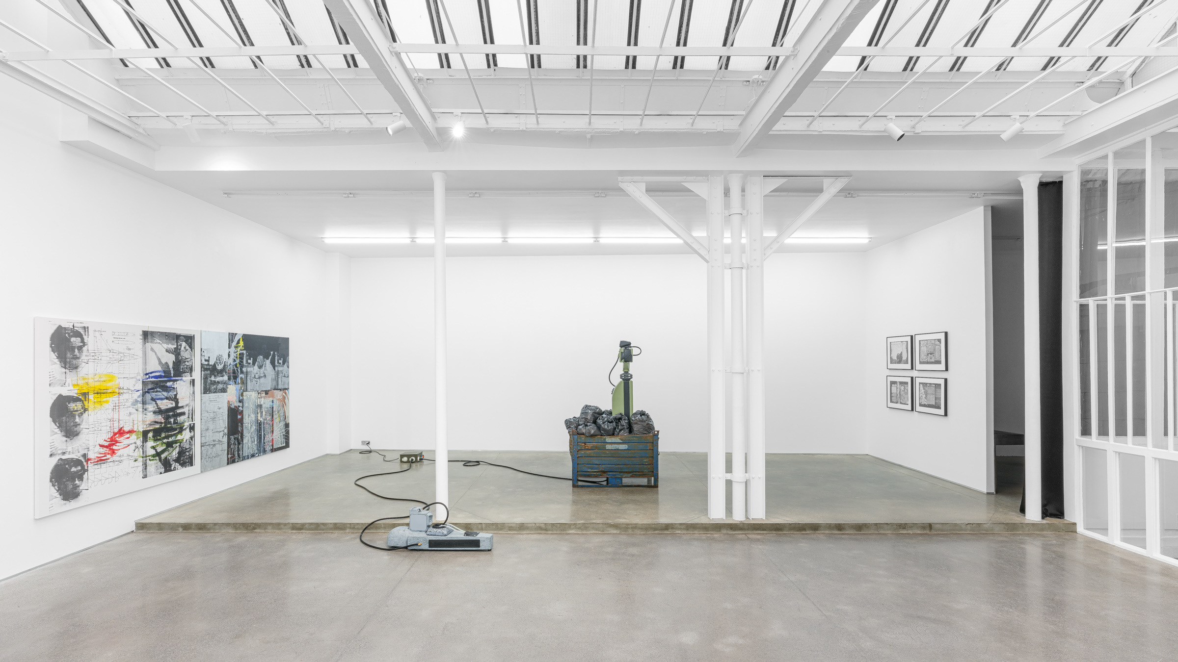 "As the veneer of democracy starts to fade", curator Clément Caballero, with Emmanuel Beguinot, Nikita Gale, Keta Gavasheli, Brett Ginsburg, Gordon Matta-Clark, Erwan Sene, Leyla Yenirce, Derouillon, 2026  Courtesy of the artists and Derouillon Paris