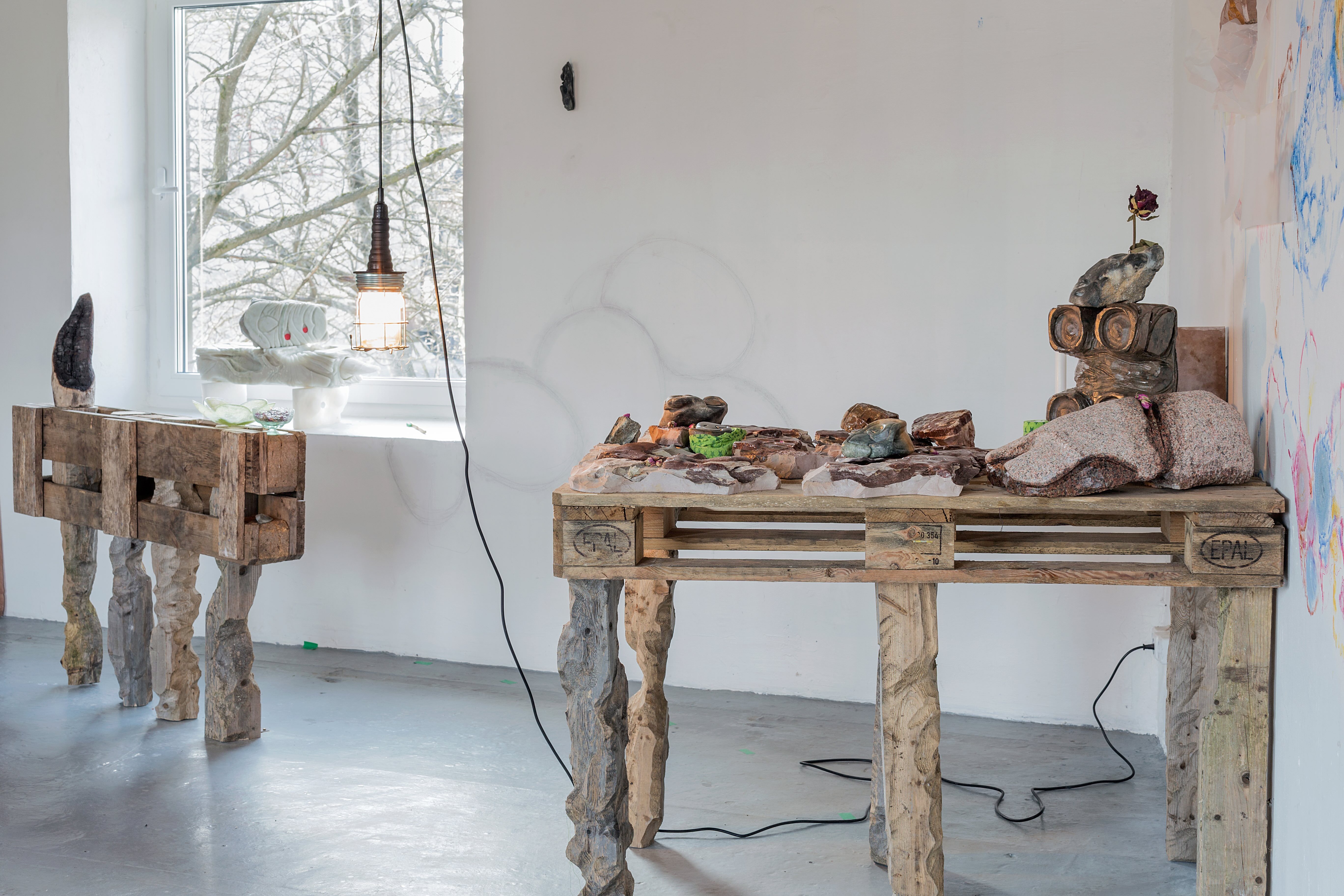 Hanna Samoson, Closeness Between Us, 2026. Installation (used materials: metal, wood, fire, water). 