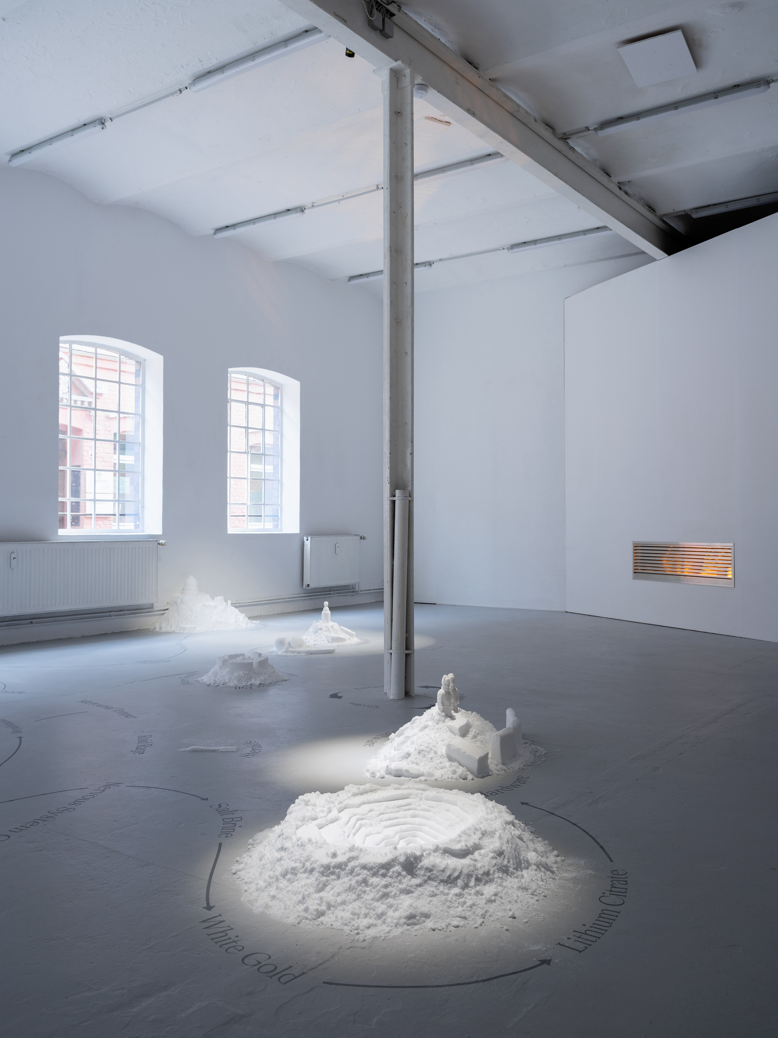 Installation view, UNDER/CURRENTS - Passing through Salt and Water, Halle für Kunst Lüneburg 2026, Photo: Fred Dott