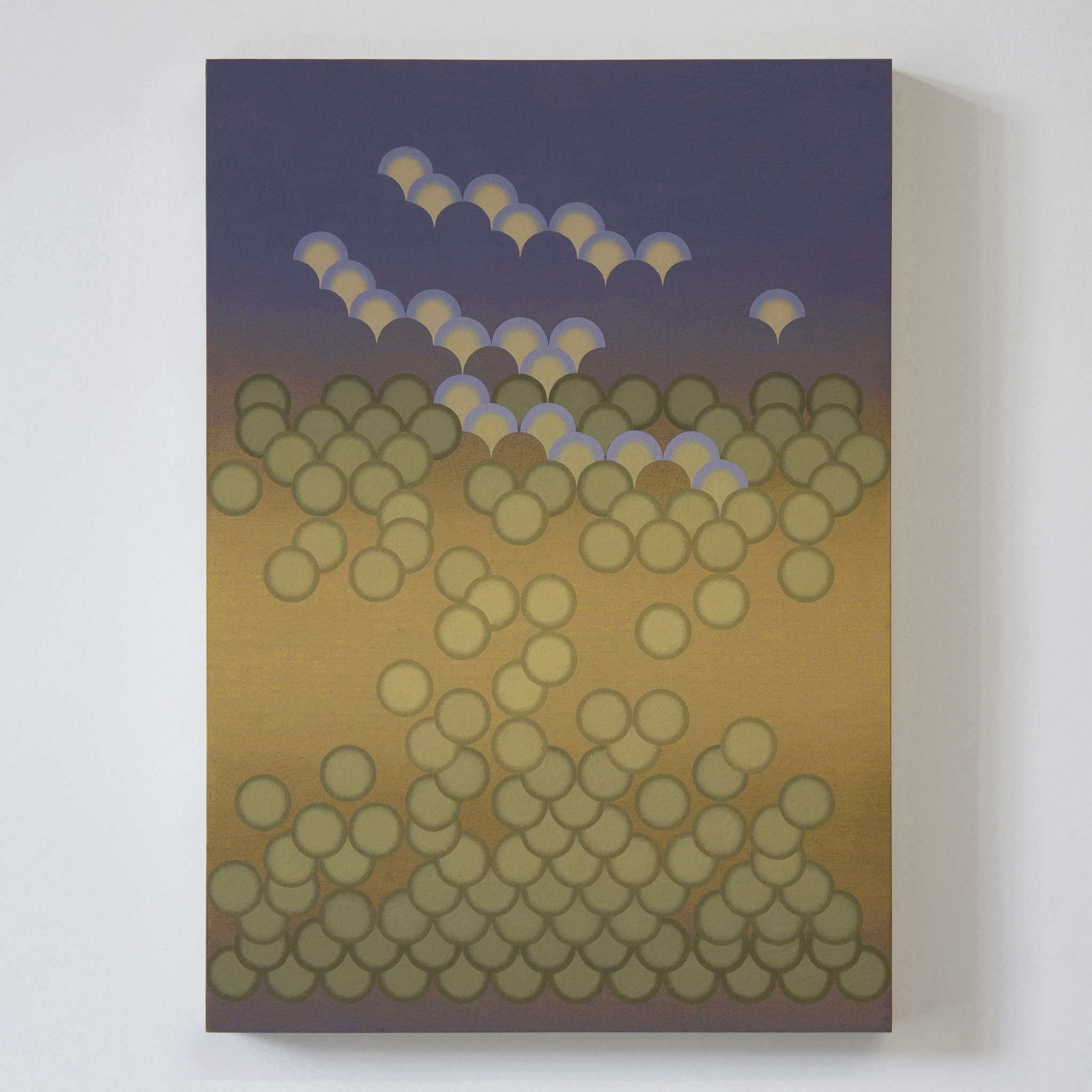 Jinyong Park, A Lunar Day, 2026, Acrylic on paper and wooden panel, 29.7 x 21 cm