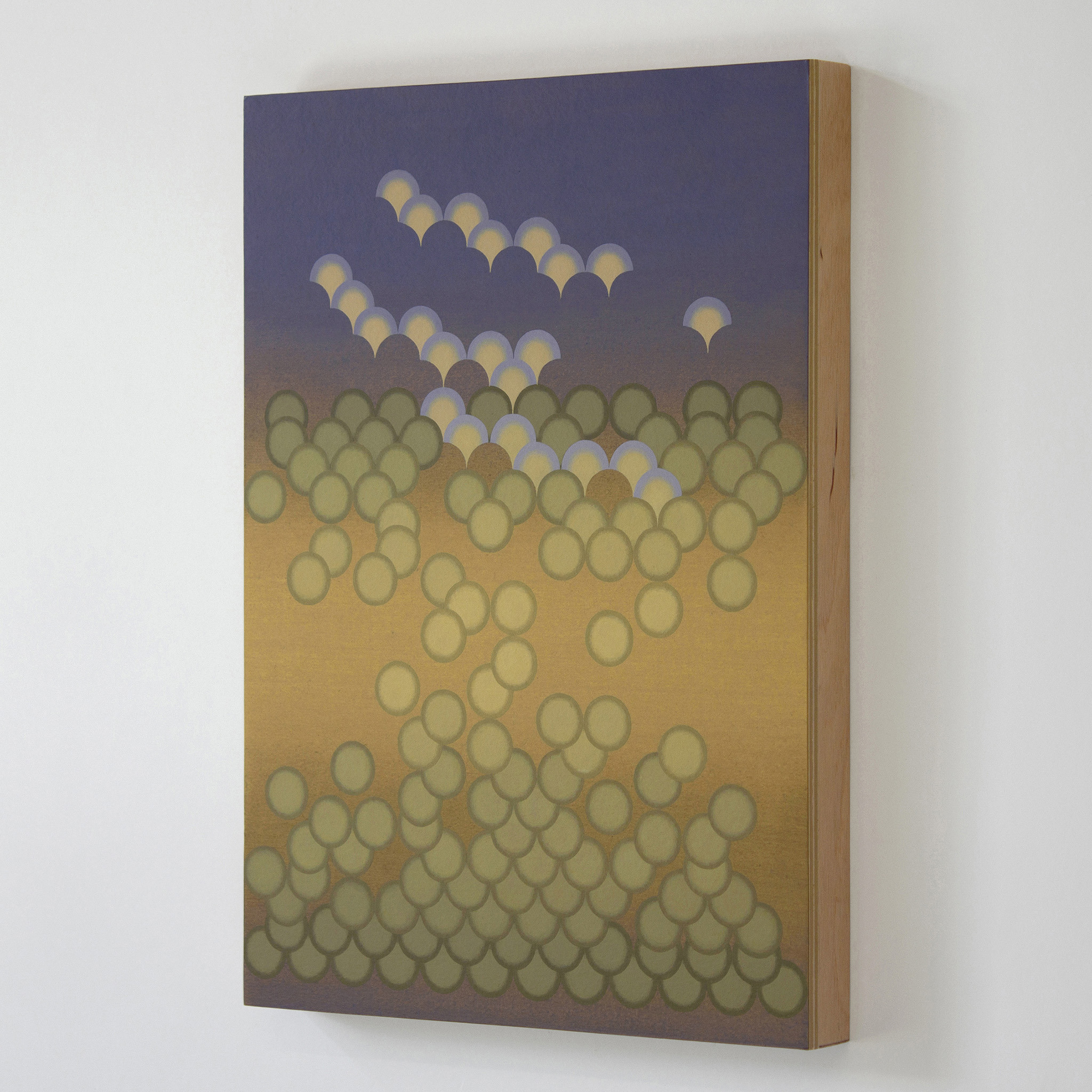 Jinyong Park, A Lunar Day, 2026, Acrylic on paper and wooden panel, 29.7 x 21 cm