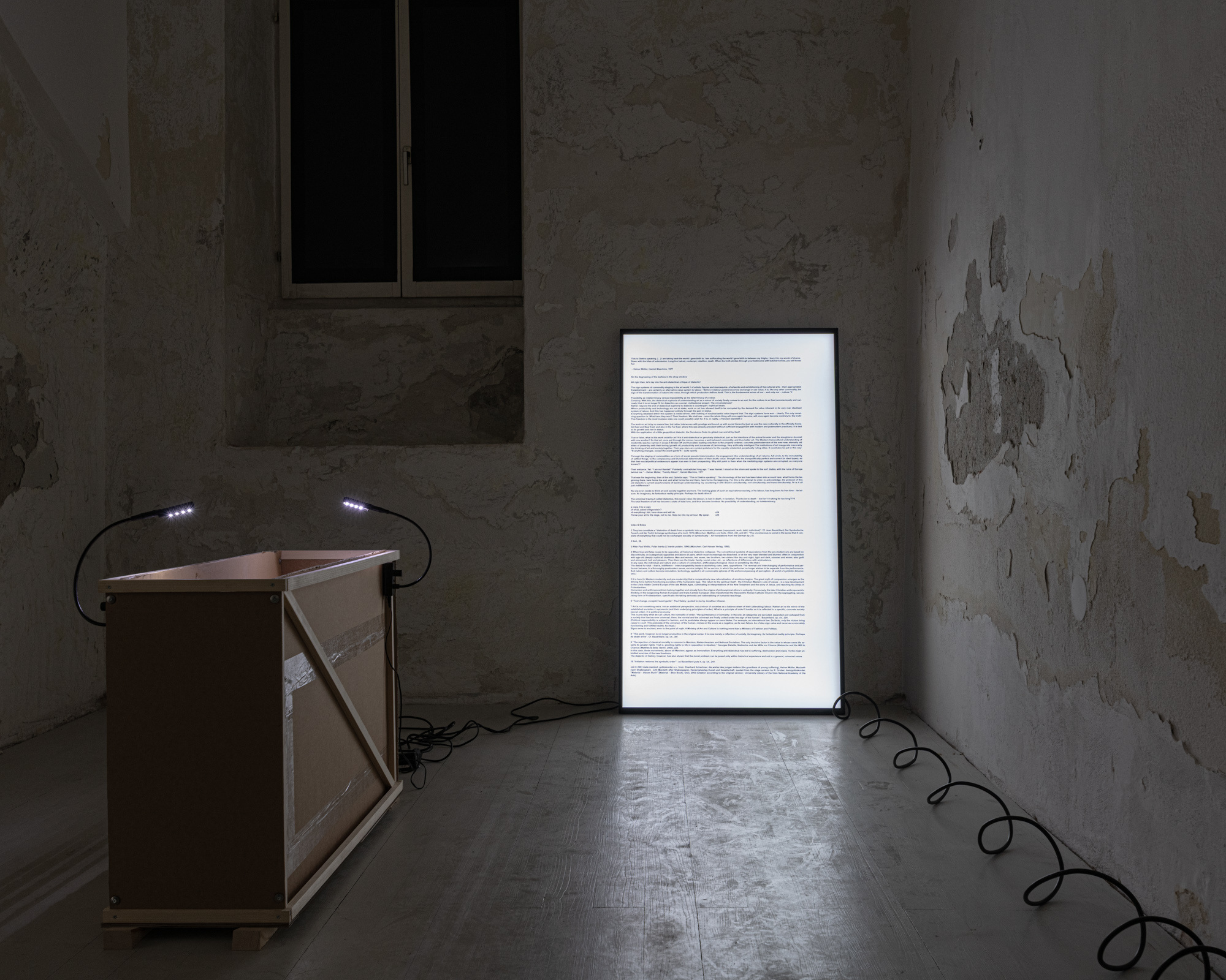 Installation View, Any justice needs a lie, Markus Sworcik, Robert di Pauli, 2026
