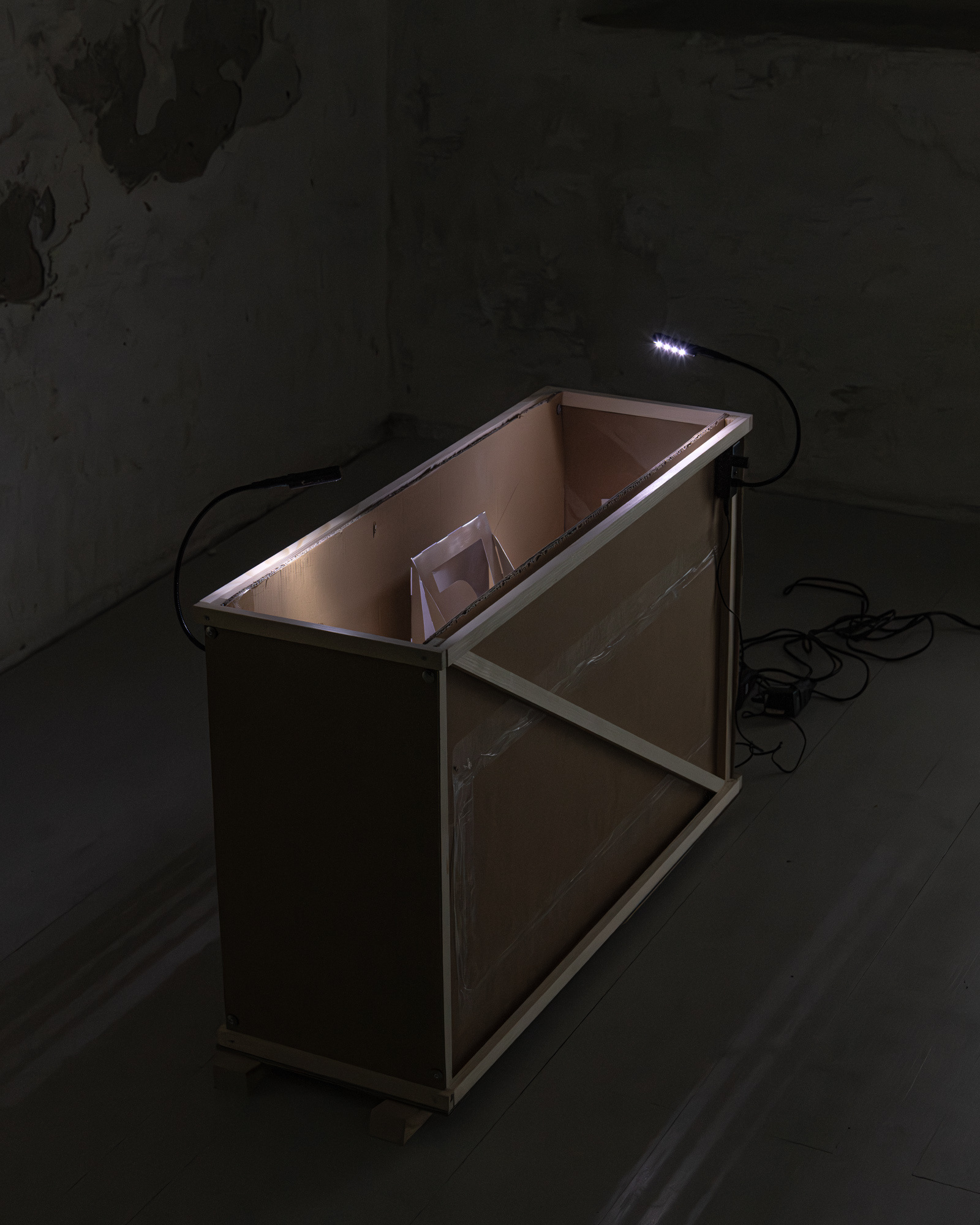 Markus Sworcik, Faltung (f7), Aluminium, Cardboard, Wood, 2026