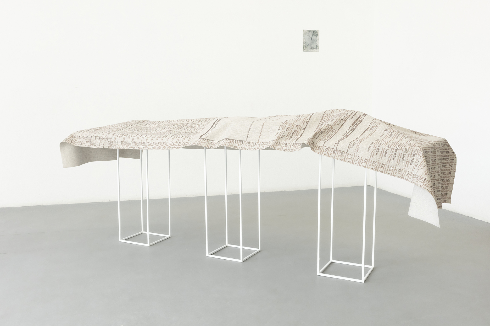 Farewell, UV printing on artificial linen,  84 x 270 cm, 2025