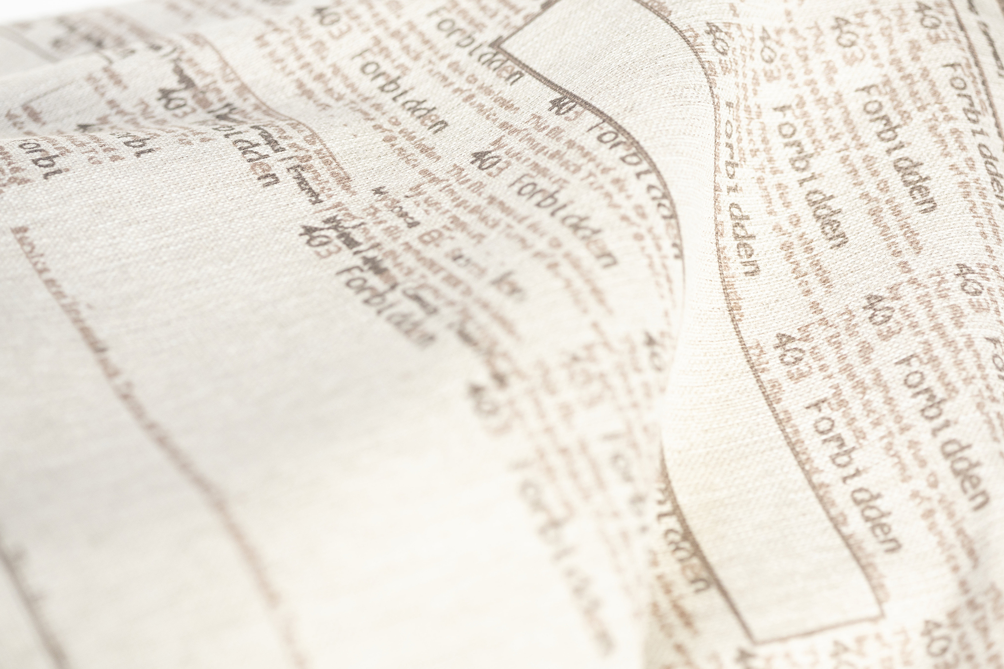 Farewell, UV printing on artificial linen,  84 x 270 cm, 2025 – detail