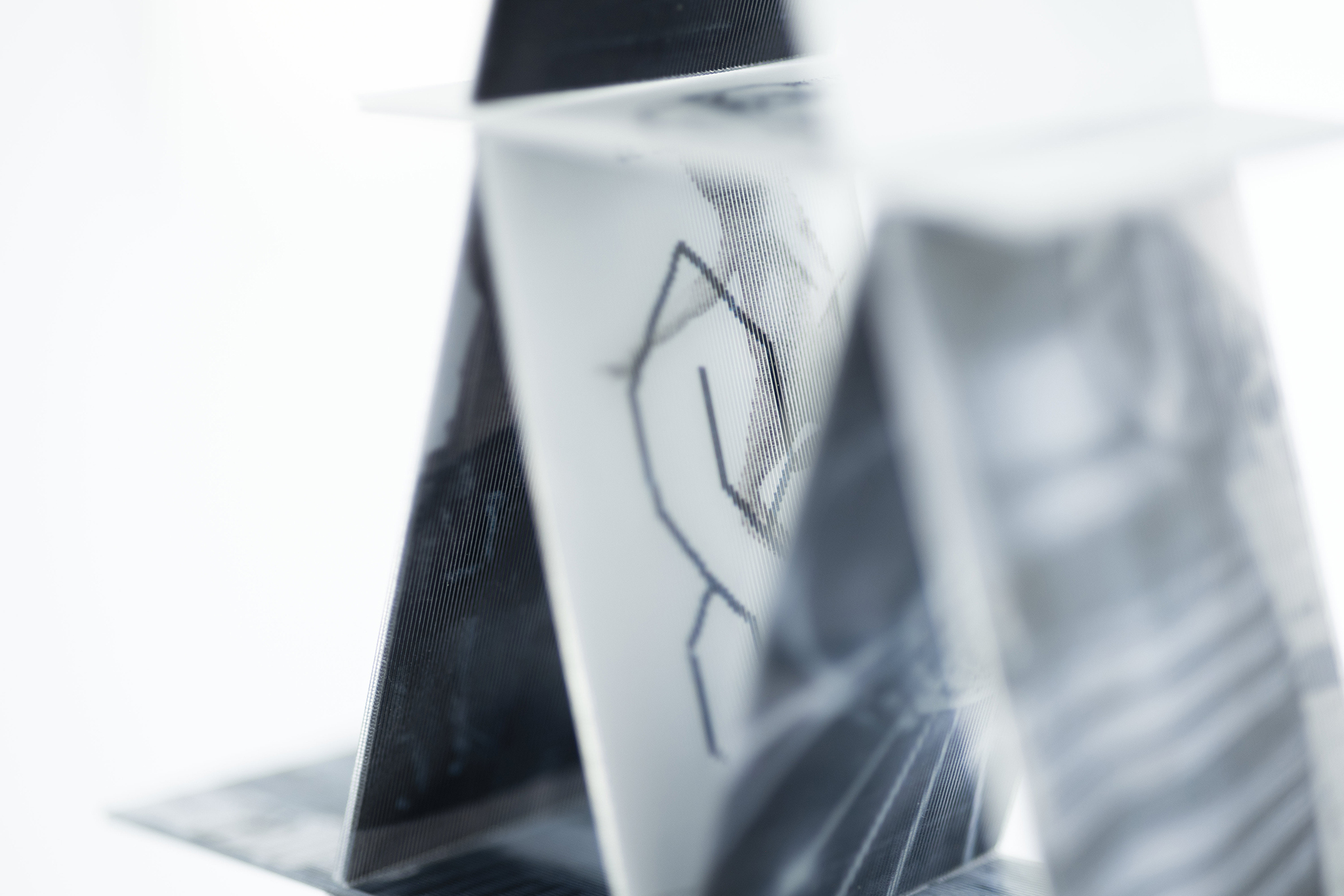 Supercut, object: lenticular print, glue,  6 × 15 x 20 cm, 2026 – detail
