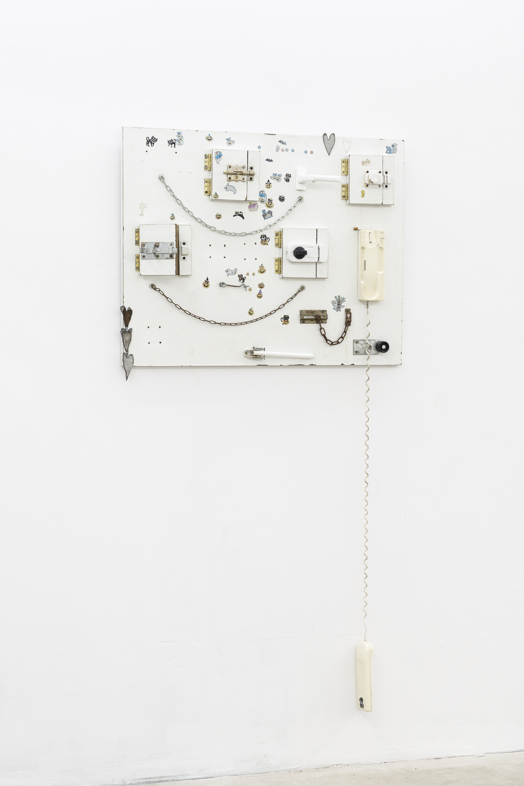 Michał Iwański, A call to Dad, 2026 ,mixed media, 90x70cm