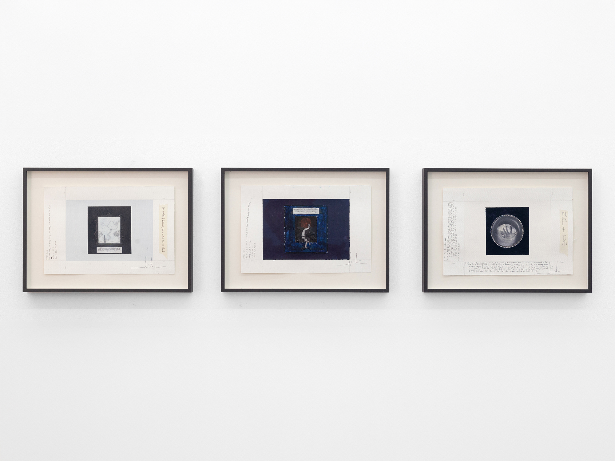 Concept Drawings, Pen, black Japanese ink, oil pastel, acrylic paint, medium, inkjet print, Hahnemühle 300 g paper, 20 × 30 cm (28,5 × 38,5 × 3,5 cm framed), ©Julie Becquart