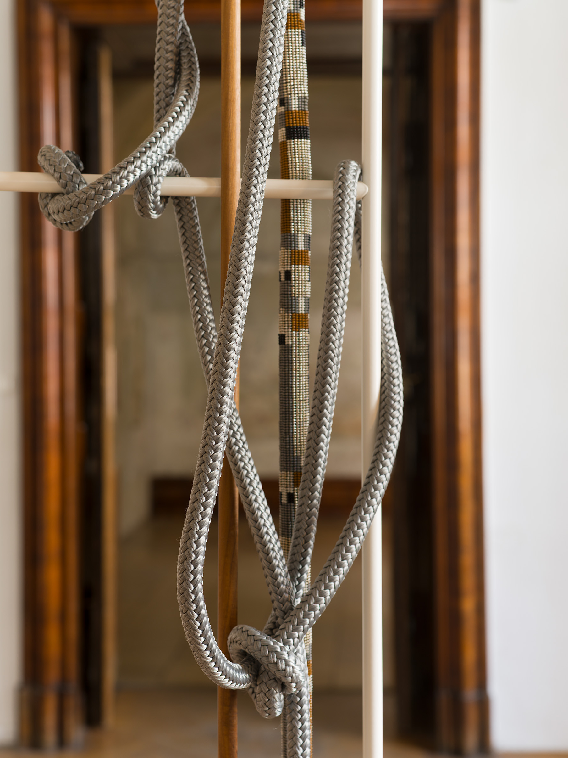 Leonor Antunes, “discrepancies with W.W. (in company)”, installation view, University Gallery of the Angewandte, University of Applied Arts Vienna, 2026. Photo: Nick Ash.