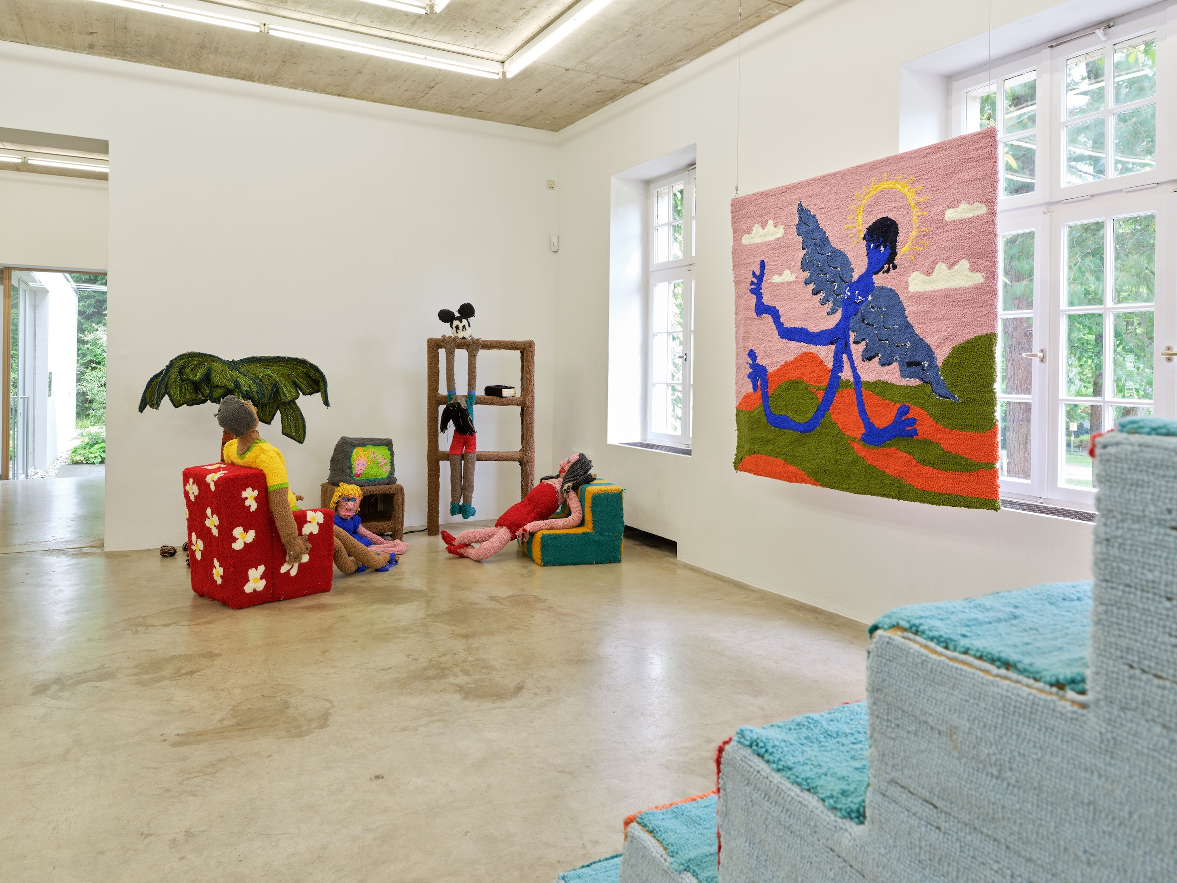 Elen Braga, Sunday with my family, 2026; At the Right Hand, 2026; One to zen, 2026. Courtesy: the artist and Wouters Gallery, Brussels.