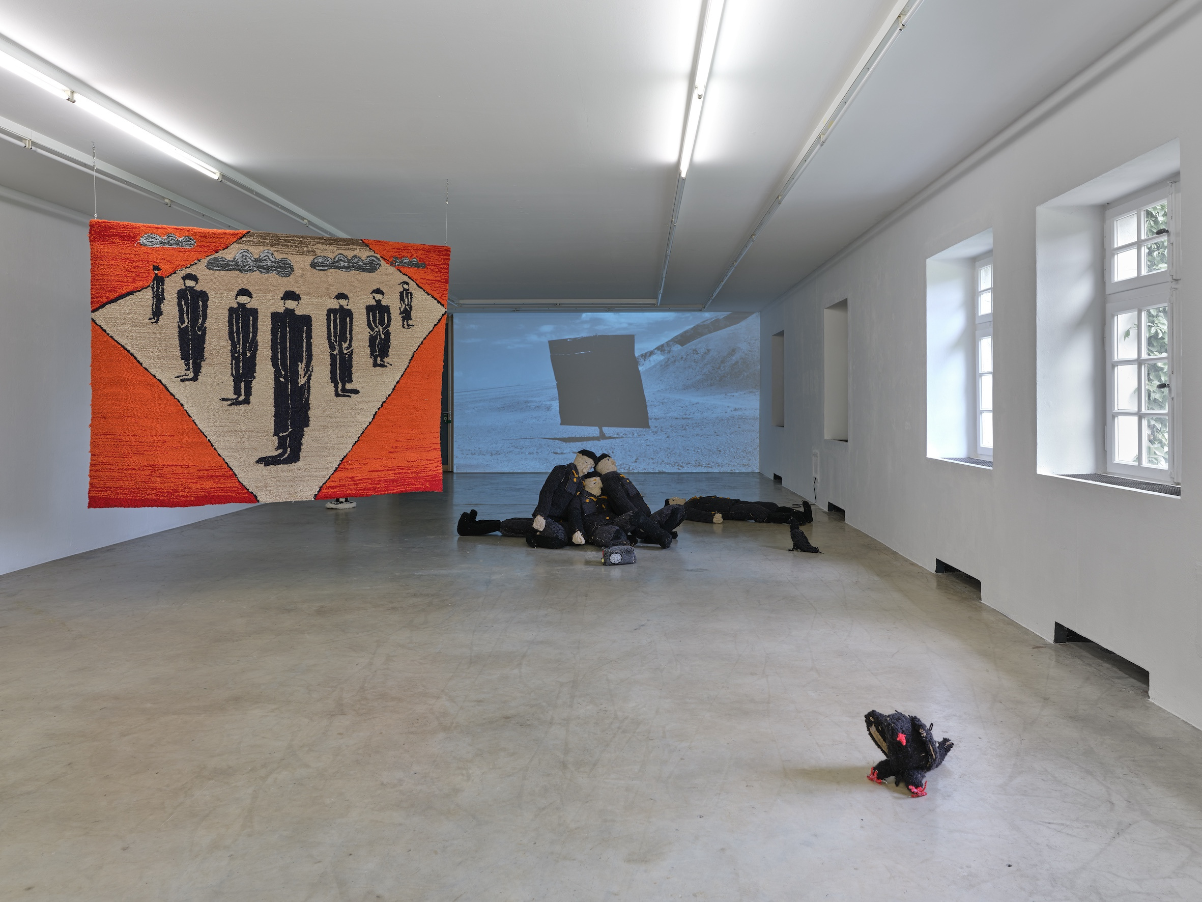 Elen Braga, Winter in Germany, 2026; Sir, Nein, Sir!, 2026; Tão quente que era que pouco mais era morte (série “Os 12 trabalhos“), 2015; The ego, 2026. Courtesy: the artist and Wouters Gallery, Brussels.