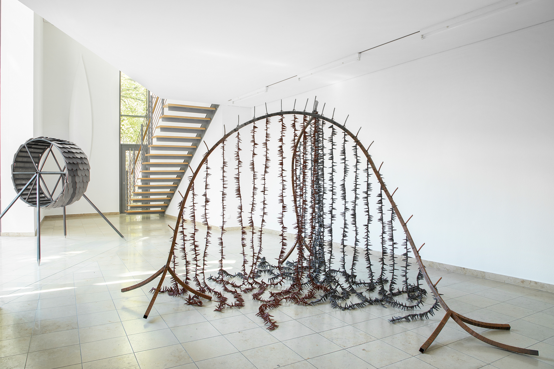 exhibition views, collaborative installations by Lu Cheng and Diogo da Cruz at Kunstverein Augsburg