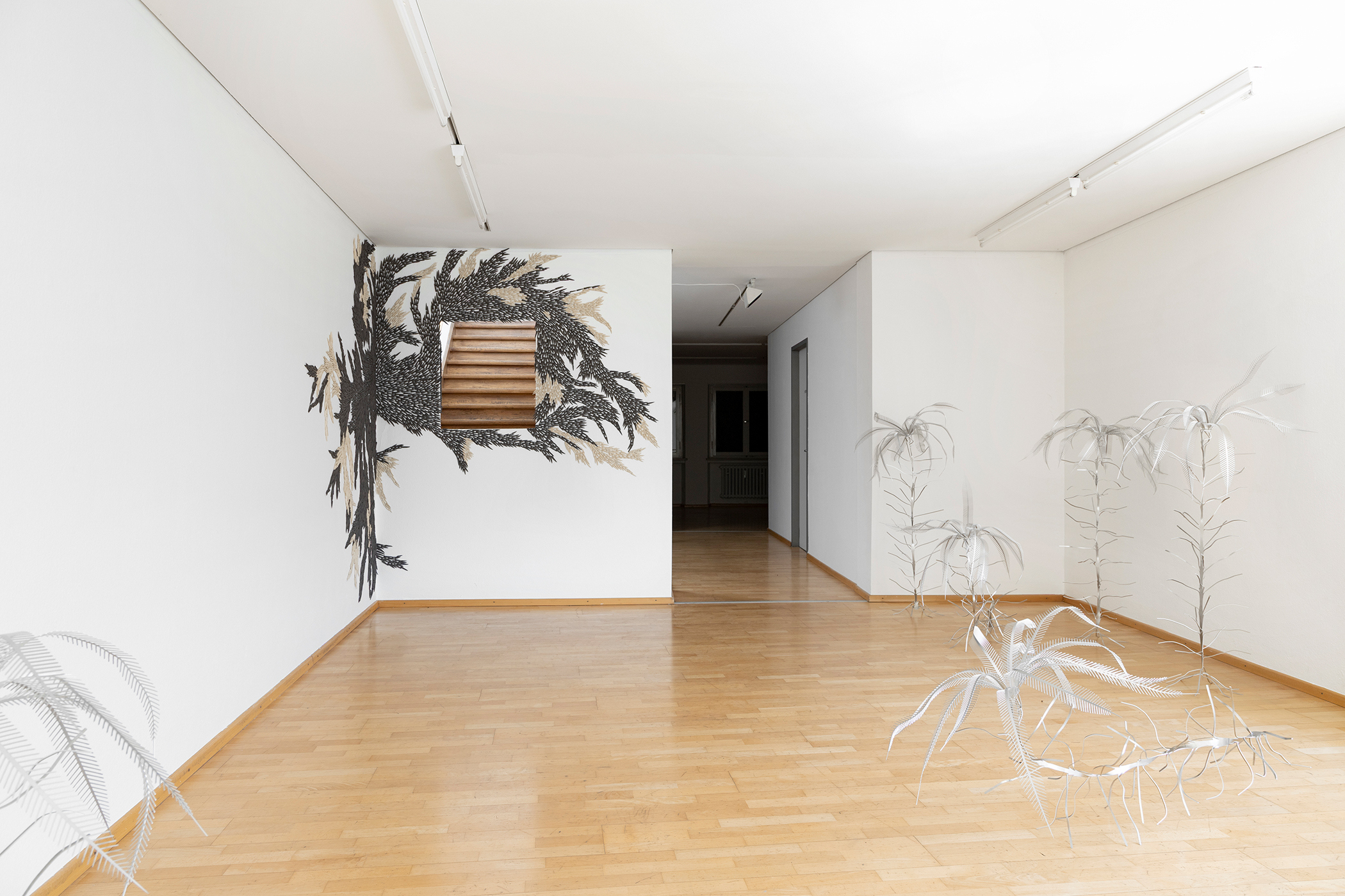 exhibition views, works by Diogo da Cruz and Lu Cheng at Kunstverein Augsburg
