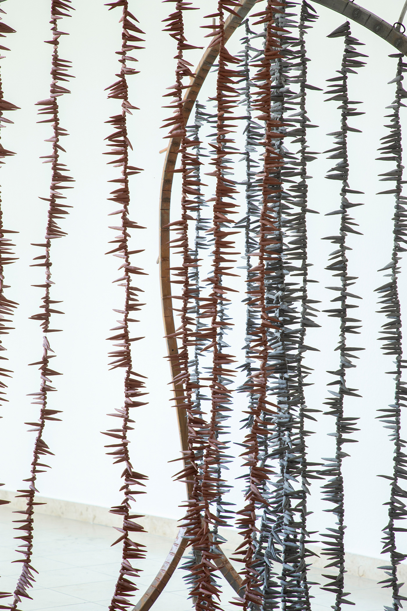 After the Overflow, 2026, ceramic and steel, 240 x 240 x 200 cm, collaborative installations by Lu Cheng and Diogo da Cruz