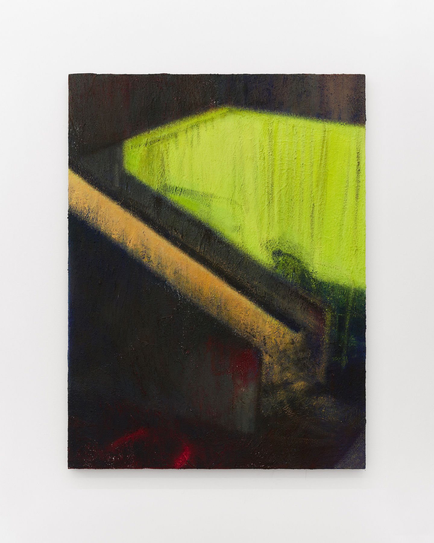 Nana Wolke, 00:00:00,000 --> 00:10:57,967 (A dish best served cold), 2026, construction sand and oil on linen. Photo: Julia Malmquist  