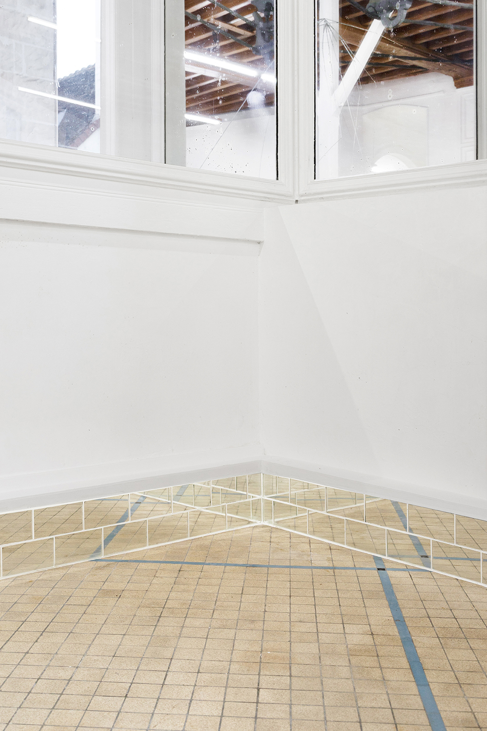 Haydée Marin & Camille Besson, Untitled, 2026, wood, mirror, plaster and paint