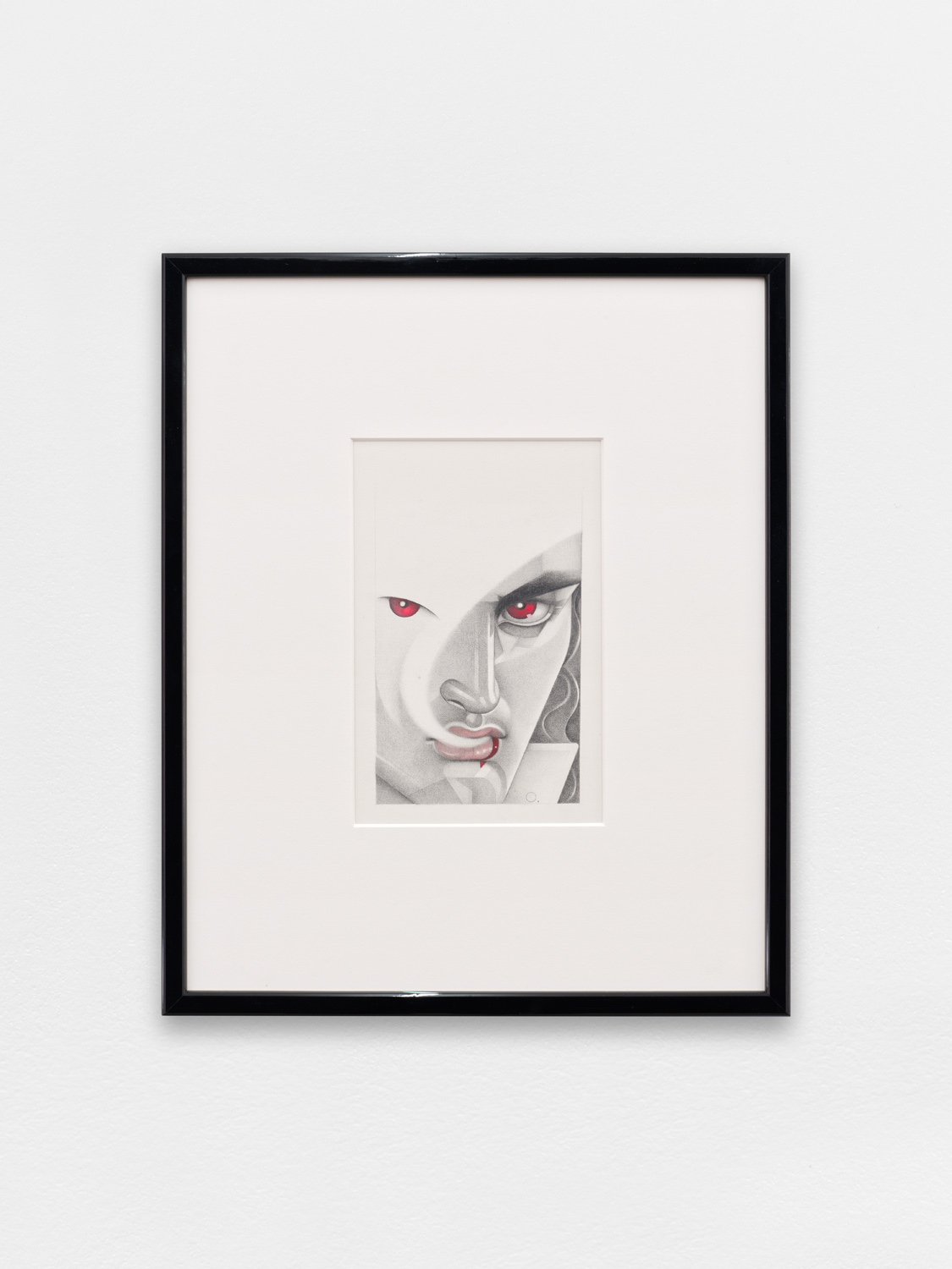 Mel Odom, Tempter, 1990, pencil on paper, 15.2 x 10.8 cm (unframed), 40 x 33 cm (framed), unique 