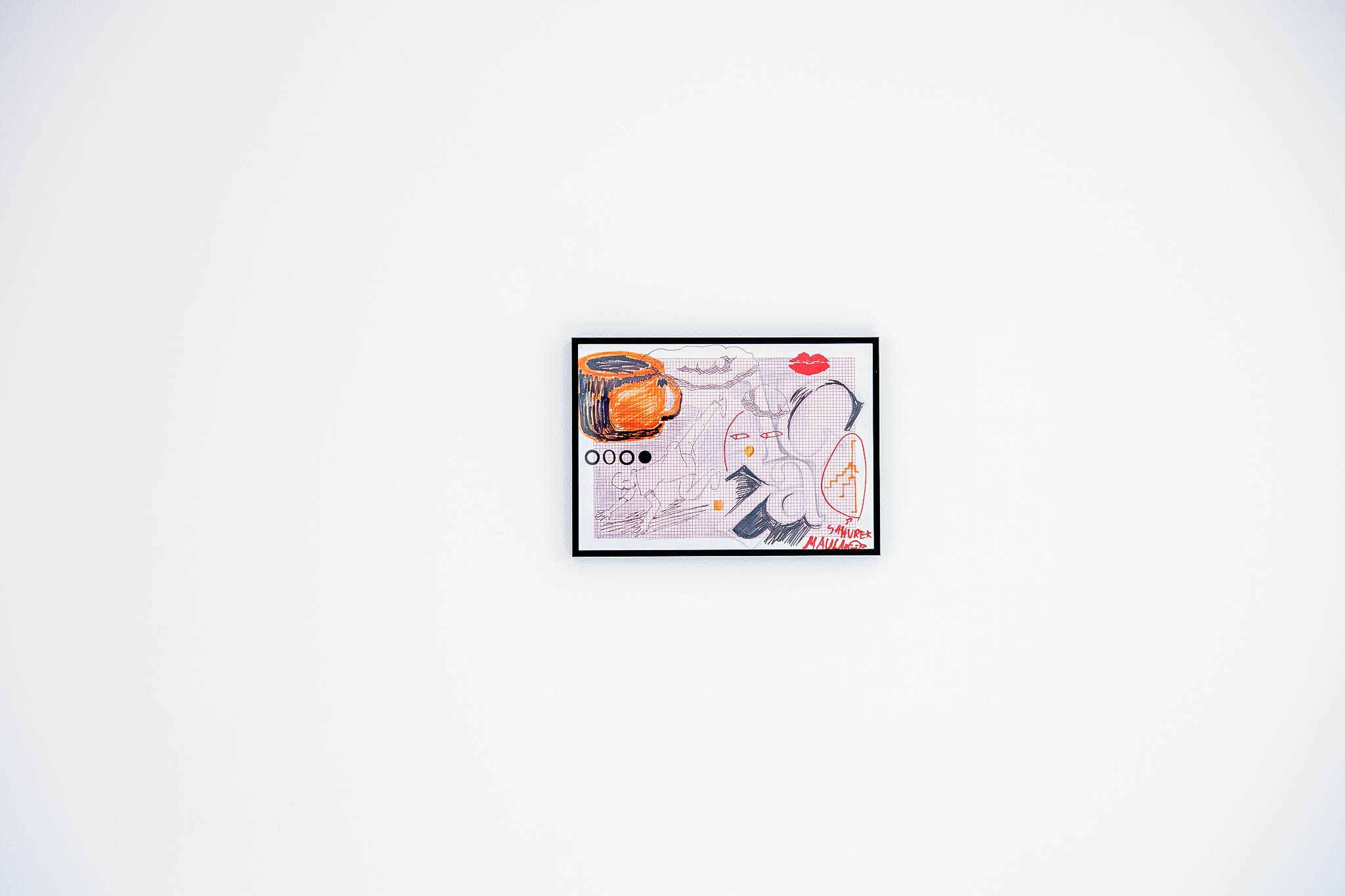 Drawing by Martyna Modzelewska and curator Tomek Paszkowicz
