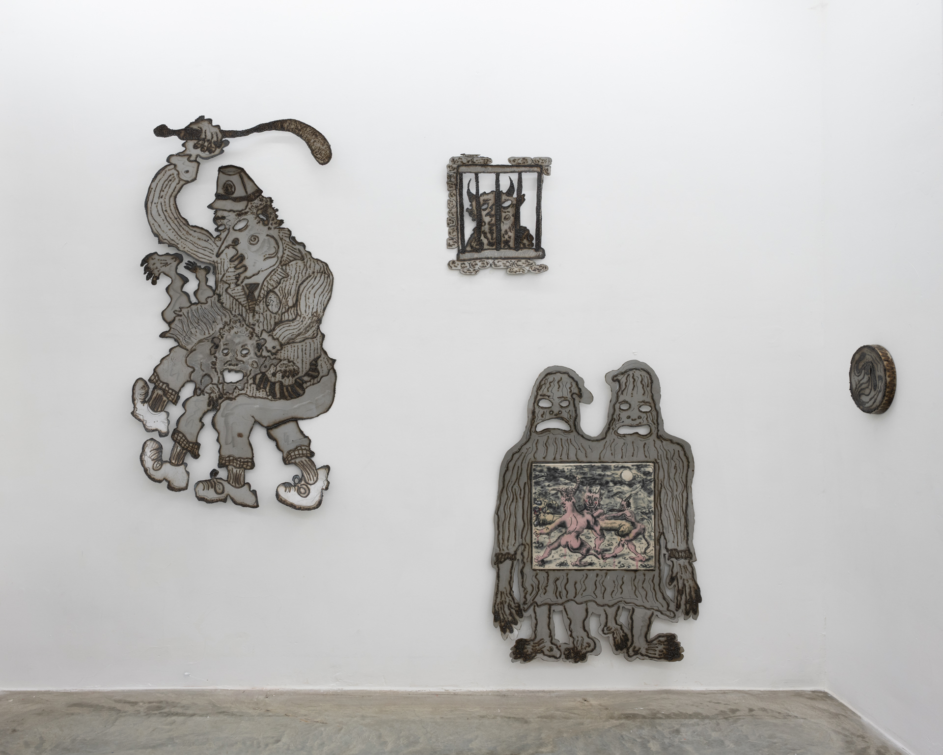Exhibition view of Siamese Others, 2026, duo show by Elen Braga and William Ludwig Lutgens.