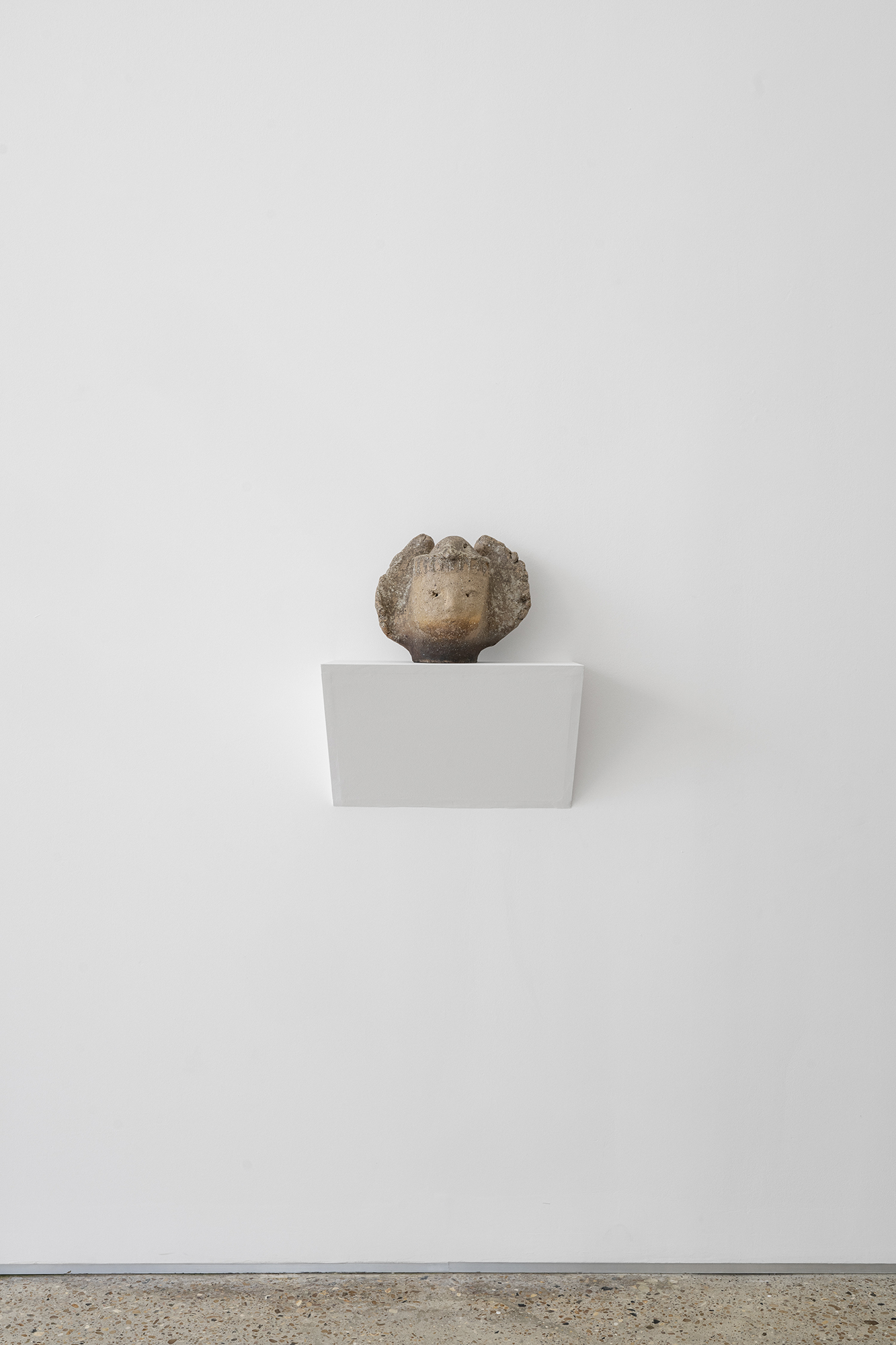 Yasushi Amano, Still Weathercock (不動  の風見鶏), 2026, clay, glaze, slip, 24 × 26.5 × 20 cm.