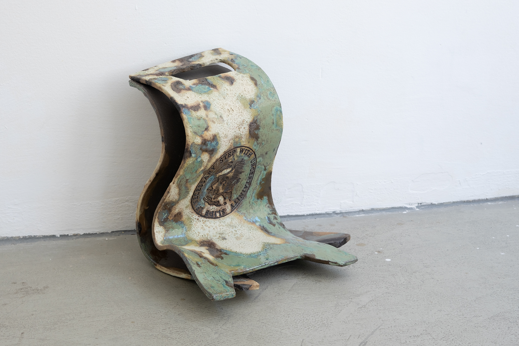 step with uncertainty (stacked), 2026, glazed stoneware, 36 x 37 x 33 cm