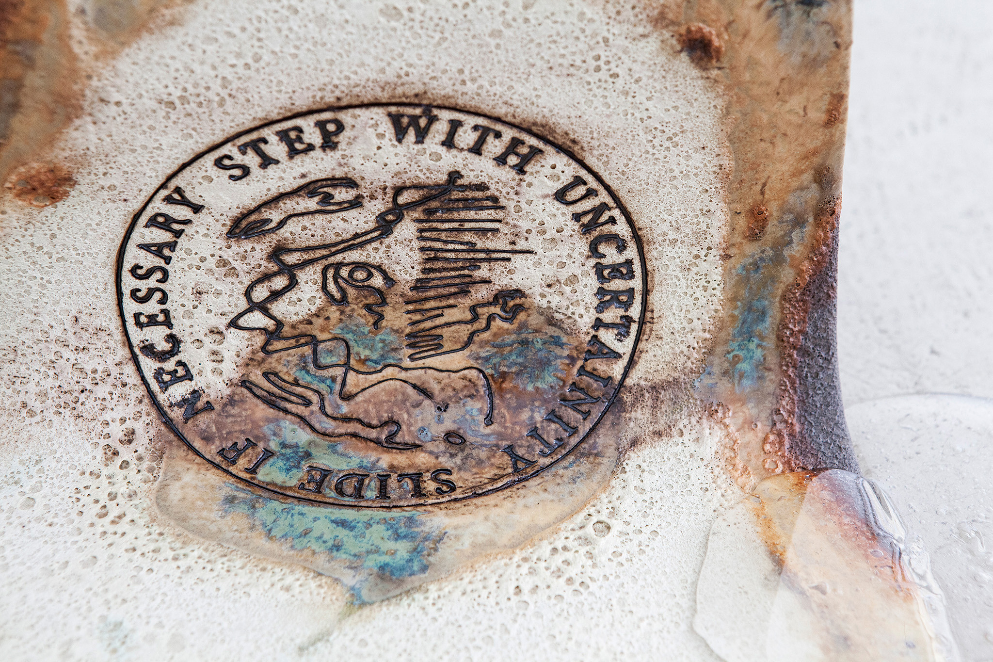 step with uncertainty (back to back), 2026, glazed stoneware, 72 x 35 x 32 cm