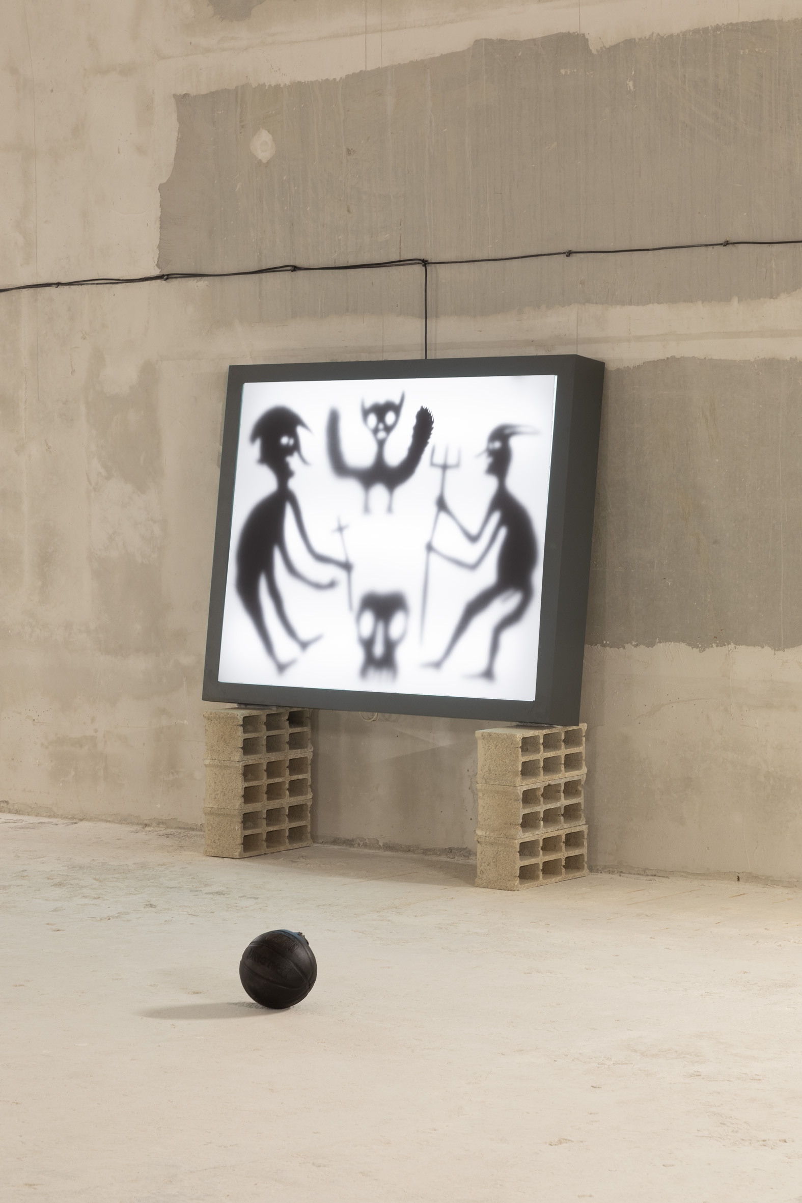 Christian Boltanski, Shadow Cinema, 2011, light box, foam board silhouettes, electric mechanism, 175 × 140 × 20 cm.