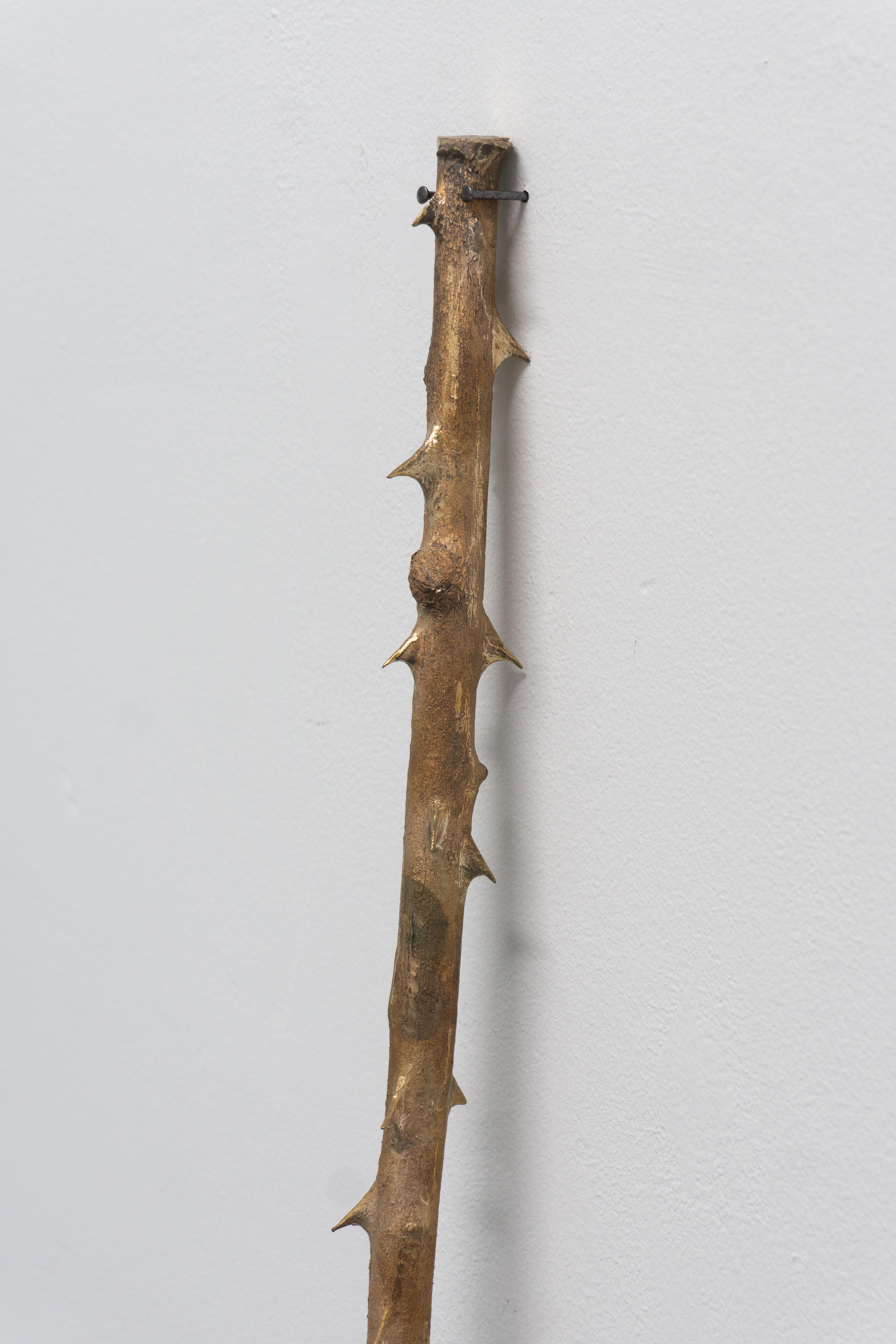 Detail view of 'Torn #2', 2026, bronze, 137 x 3 x 3 cm, by Are Blytt, DOD Gallery, Cologne, 2026