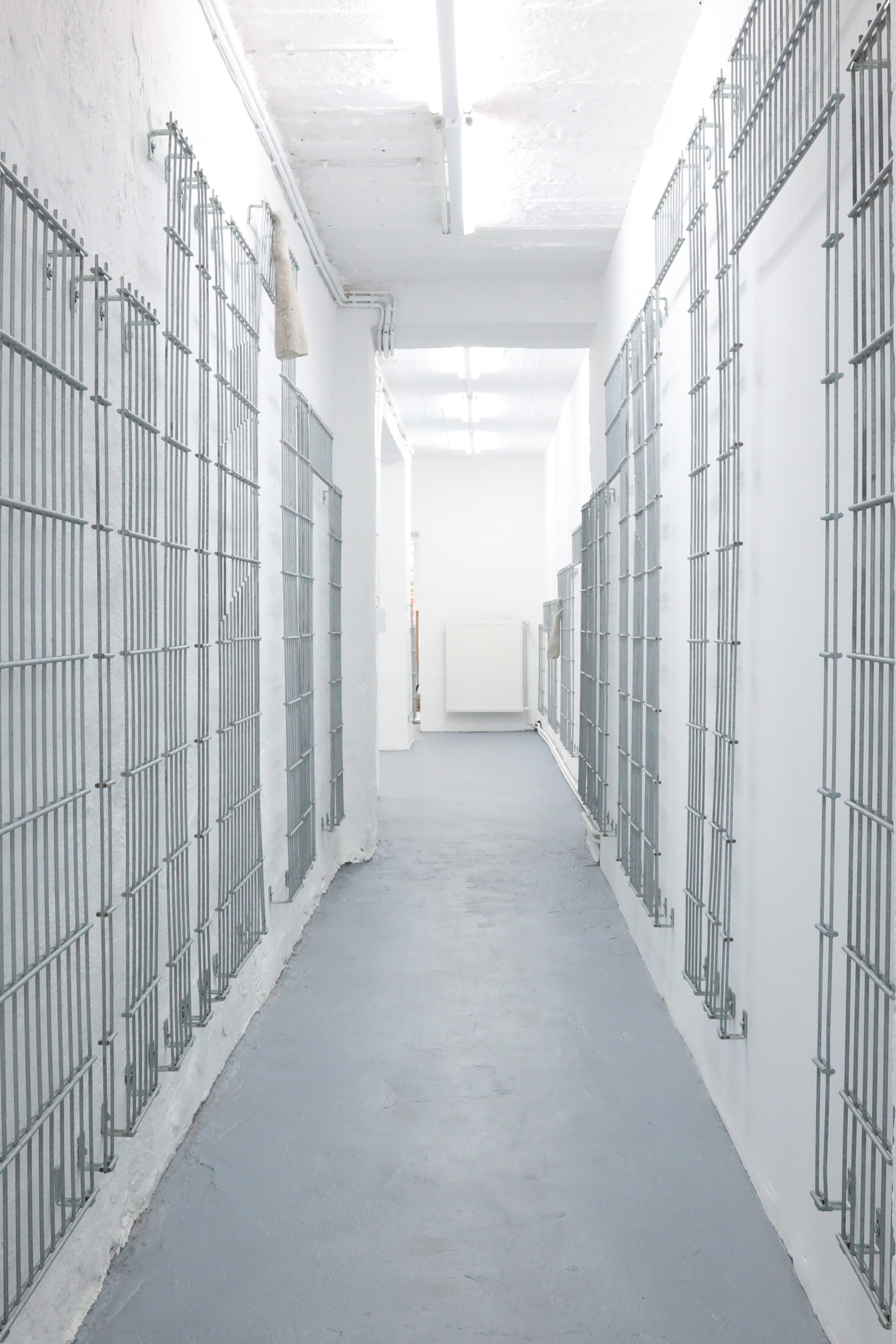 Installation view of 'Ankerstraße 11-19', 2024-2026, steel, variable dimensions, by Mathias Weinfurter, DOD Gallery, Cologne, 2026