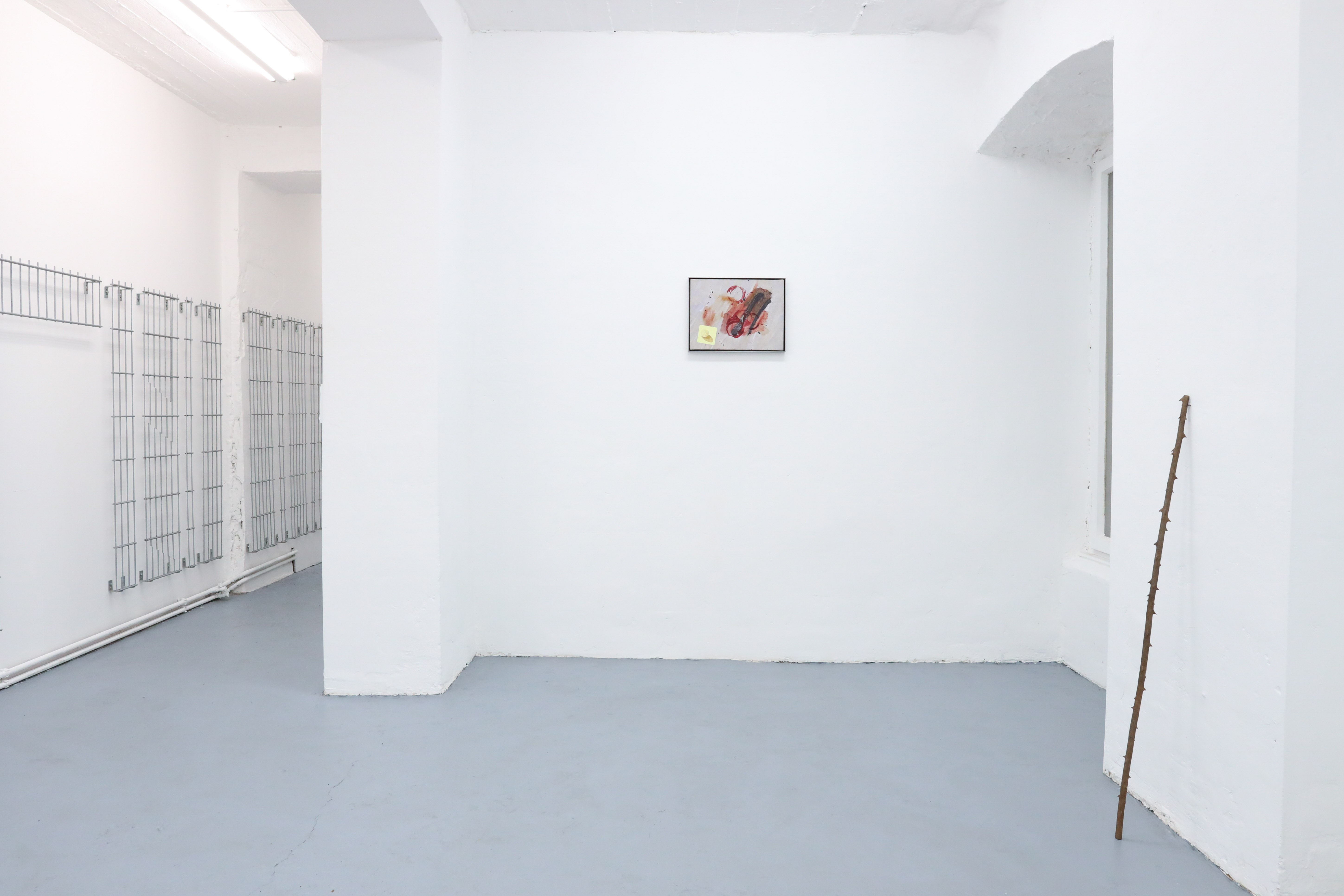 Installation view of the duo exhibition 'Walking Through a House Where a Family Has Lived' by Are Blytt and Mathias Weinfurter, DOD Gallery, Cologne, 2026