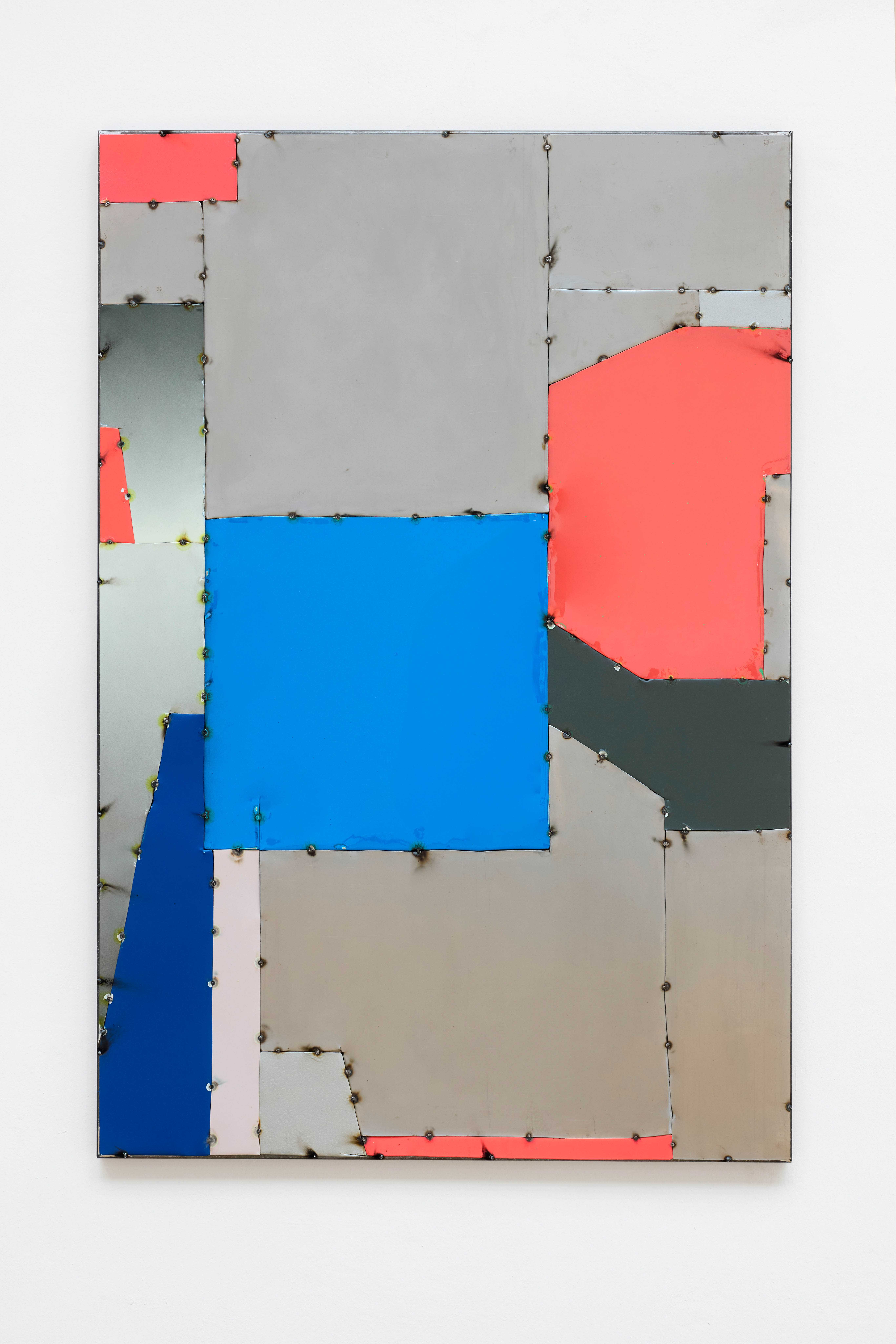 Thilo Jenssen “Blechpainting VII“, 2026, Lacquer and clear coat on metal sheet, welded on metal frame  150 x 100 cm