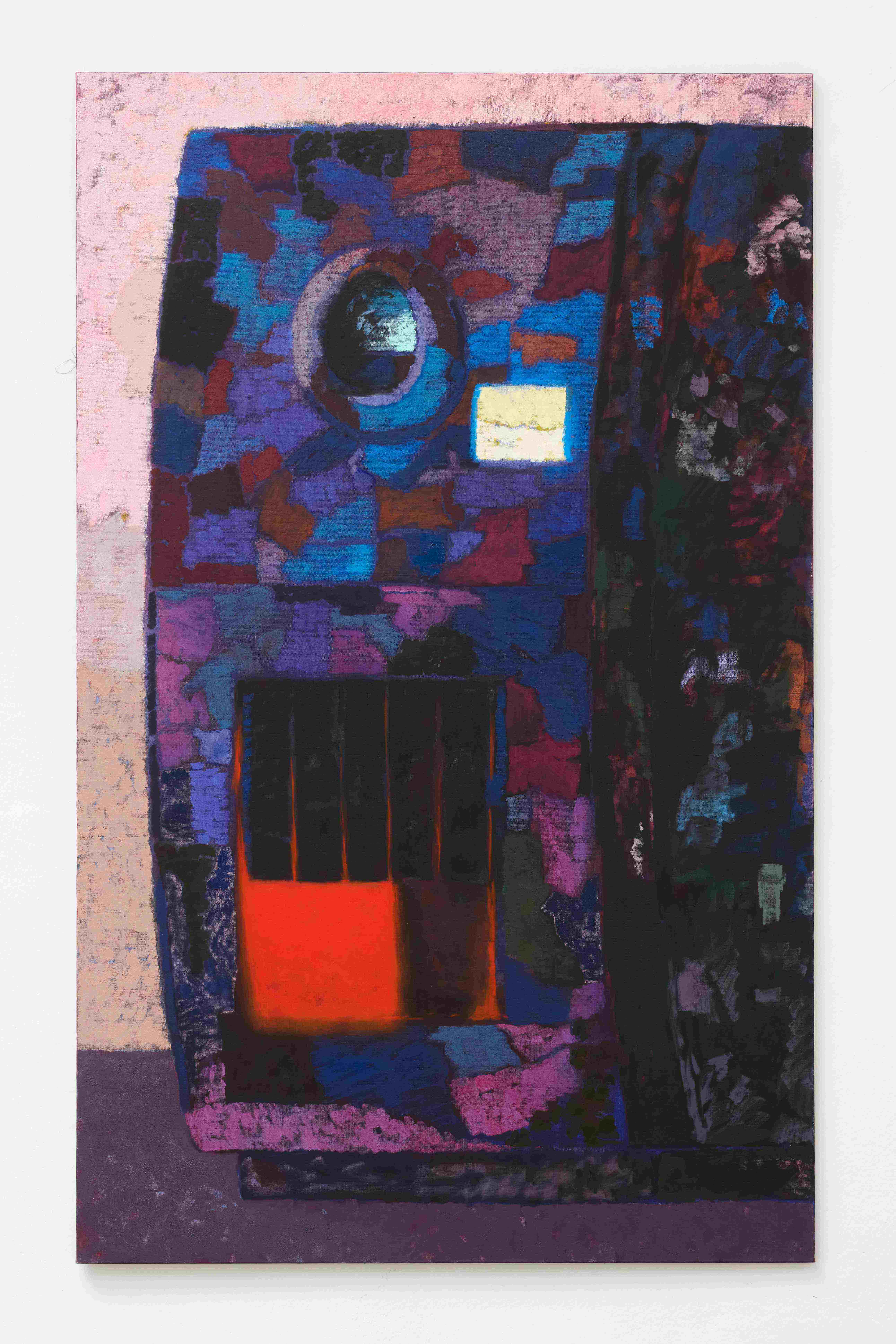 Maximilian Kirmse „Pfandautomat“, 2024, Oil and acrylic on canvas, 210 x 130 cm