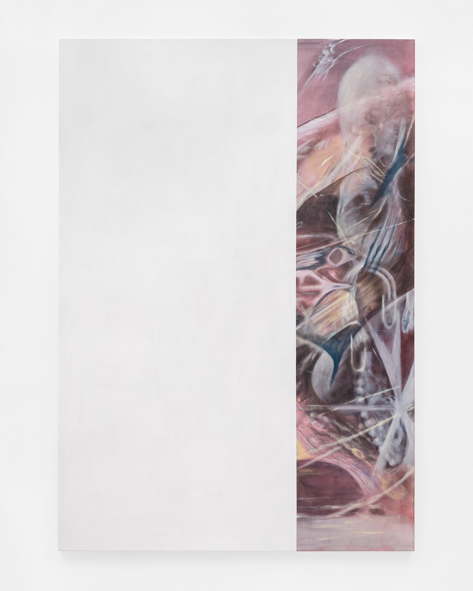 Elision No. 3, 2026, Oil and ink on canvas, 230x160cm