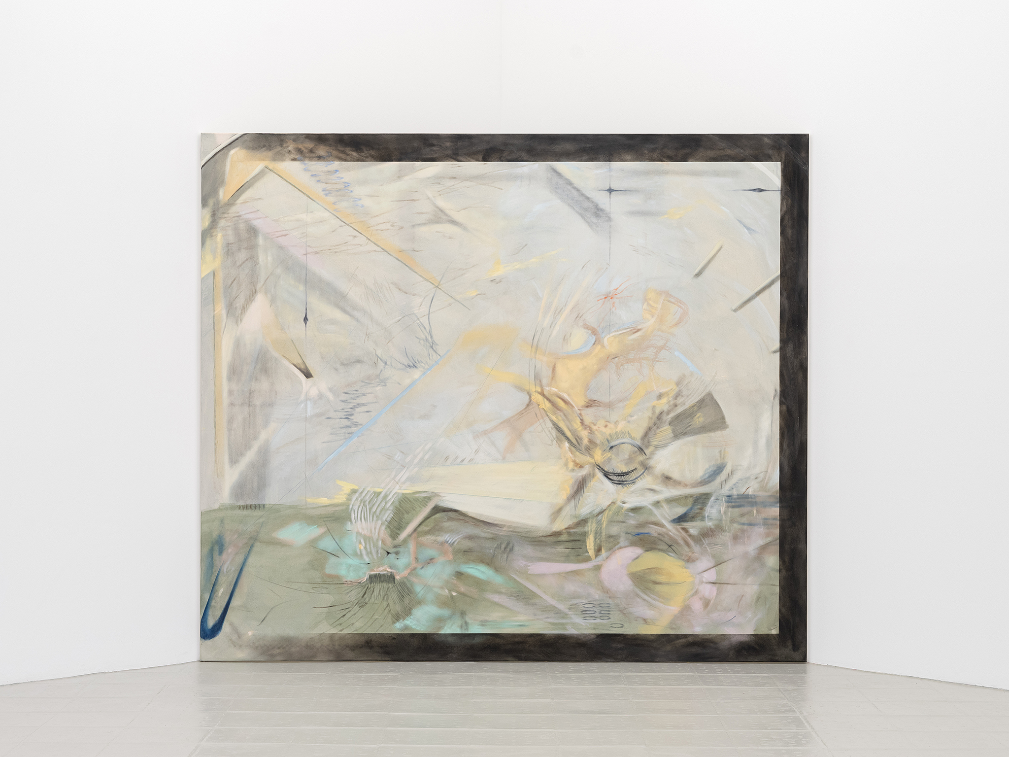 A Scattering, 2026, Oil and ink on canvas, 200x230cm
