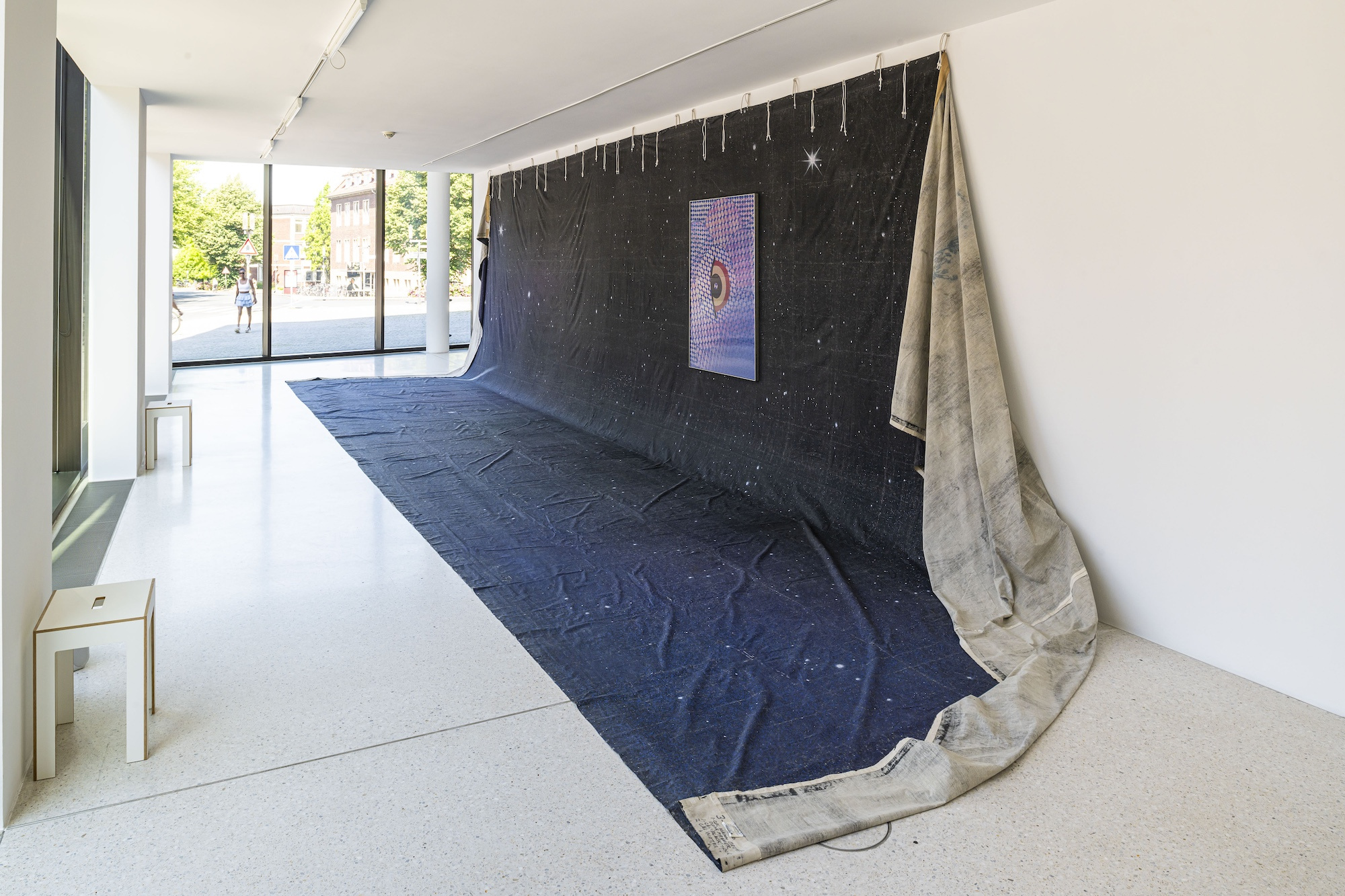 Steffani Jemison, Augur, 2026, Installation view, Westfälischer Kunstverein, Photo: Thorsten Arendt
