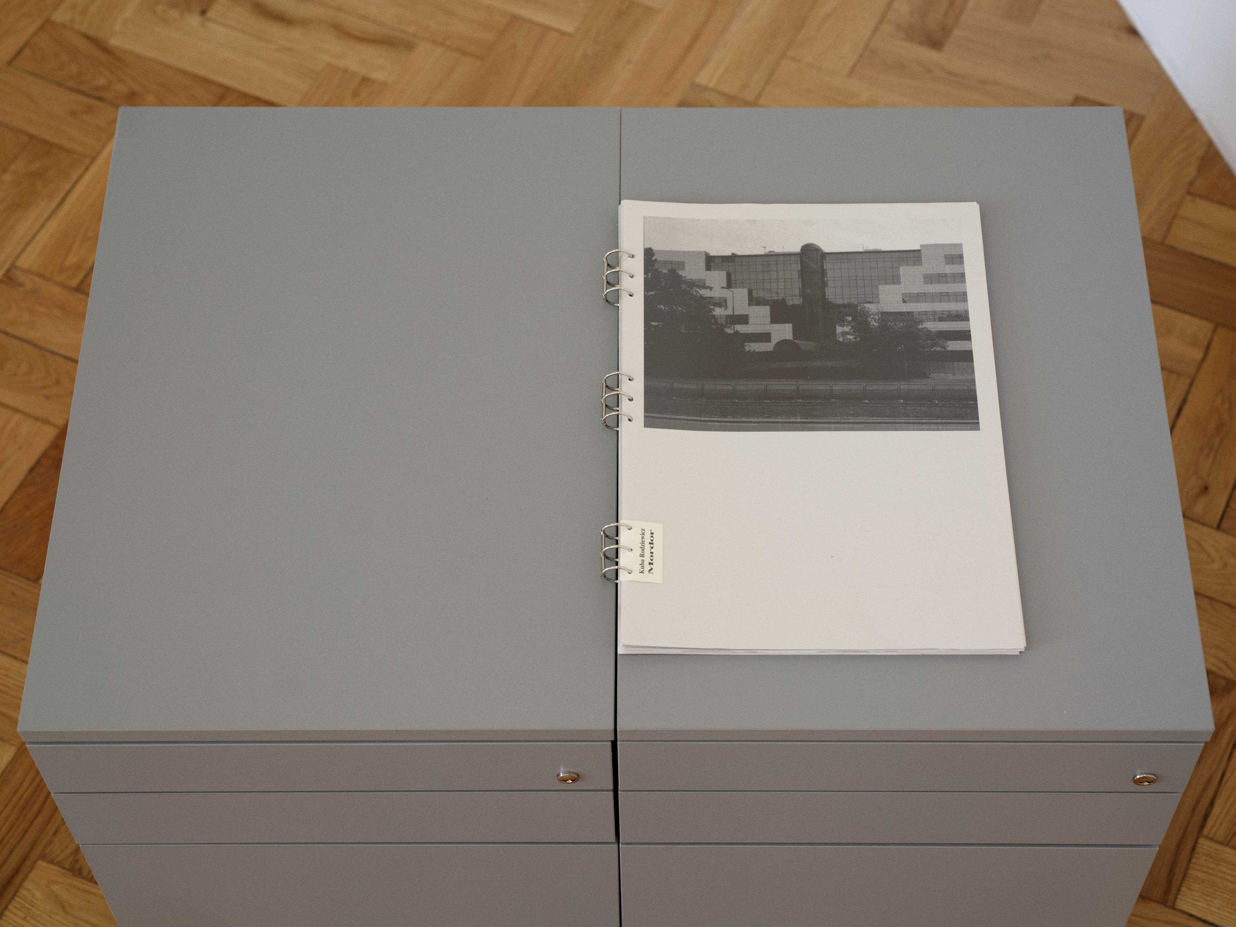 Kuba Rodziewicz, _Mordor_, 2026, limited edition artist’s zine, 33 photographs, 52 pages, photocopy, Xerox recycled paper, acrylic sheet, rings binding, 29.7 × 42 cm, Edition 1_15 + II AP