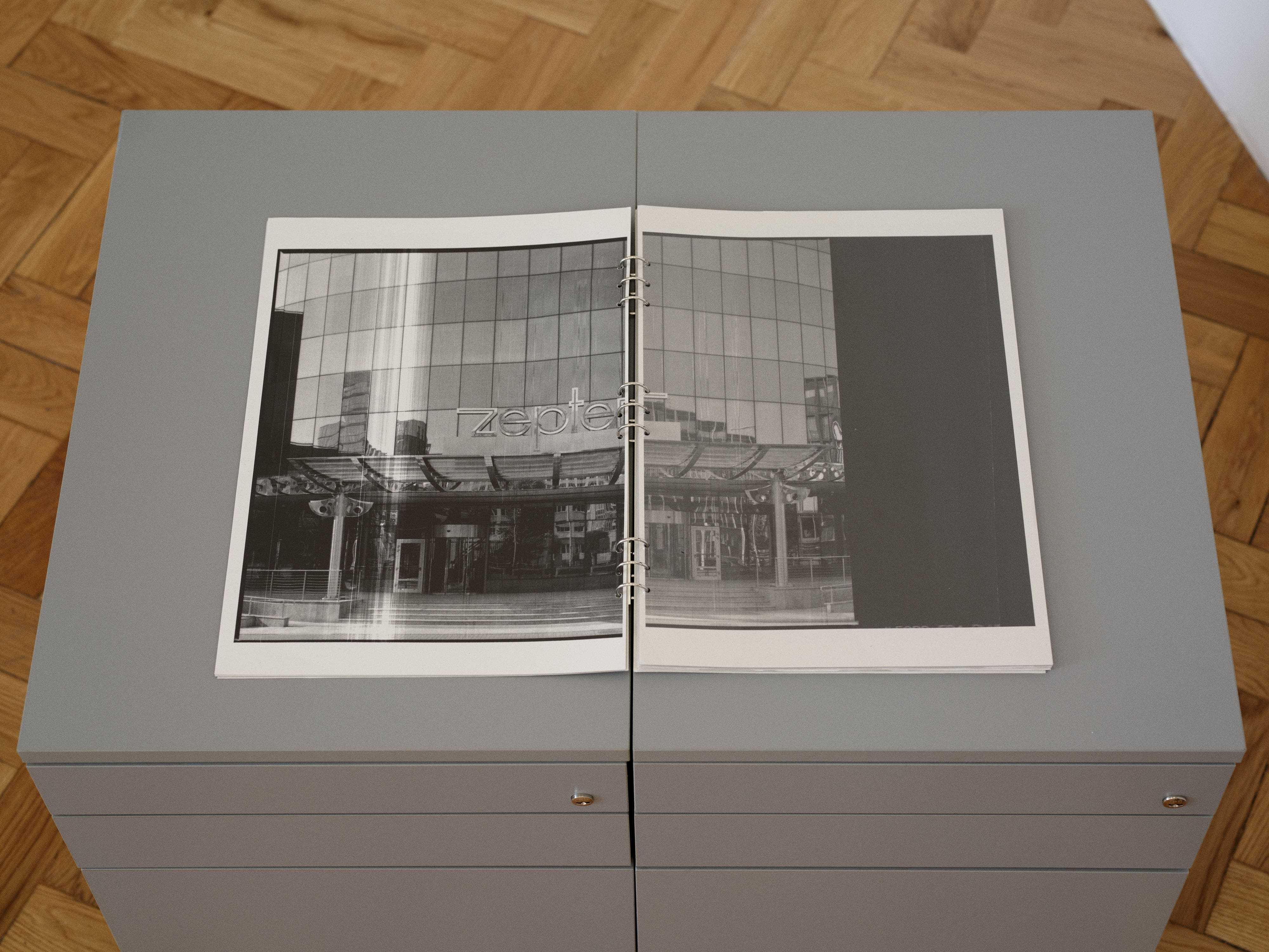 Kuba Rodziewicz, _Mordor_, 2026, limited edition artist’s zine, 33 photographs, 52 pages, photocopy, Xerox recycled paper, acrylic sheet, rings binding, 29.7 × 42 cm, Edition 1_15 + II AP