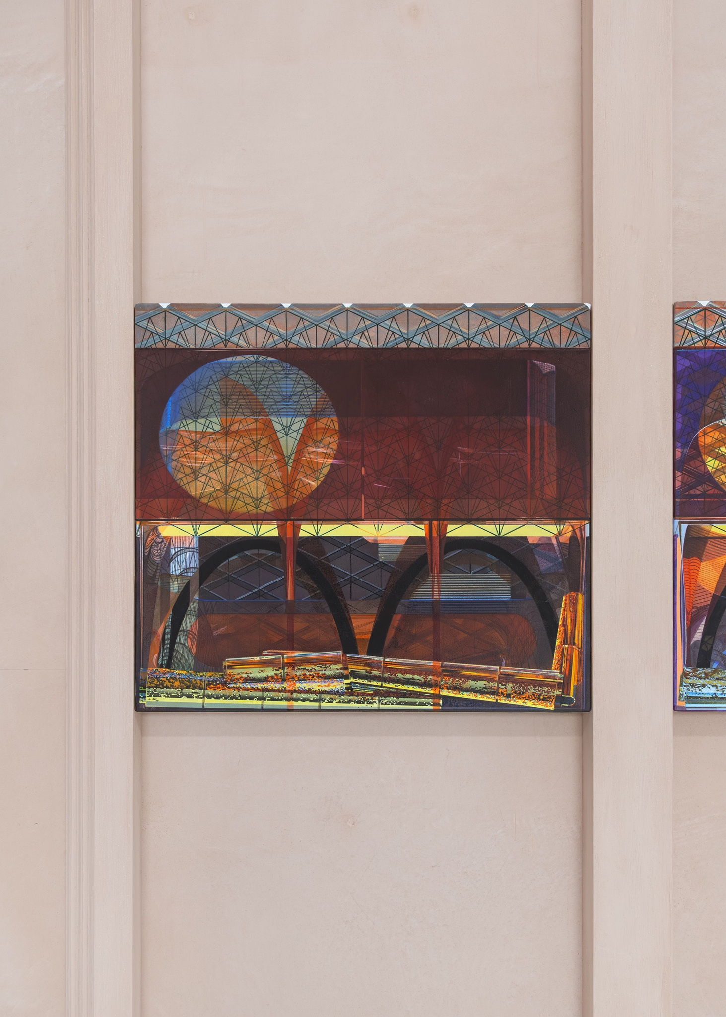 A-C 2 (Night Empire), Oil on Linen, 400 x 360 x 32mm, 2026