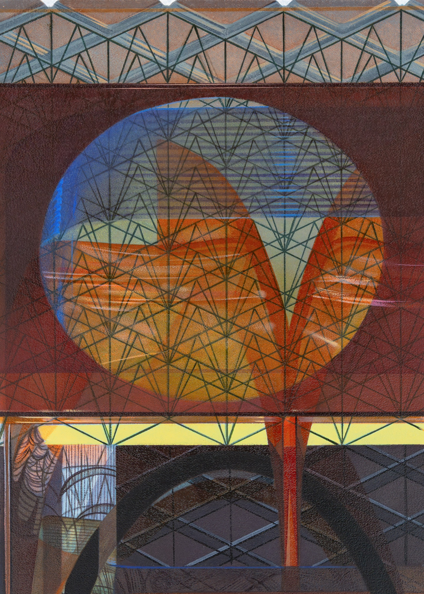 A-C 2 (Night Empire), Oil on Linen, 400 x 360 x 32mm, 2026