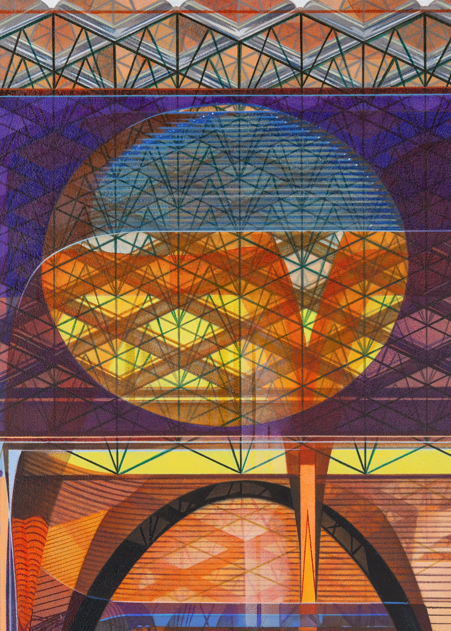 A-C 3 (Day Empire), Oil on Linen, 400 x 360 x 32mm, 2026