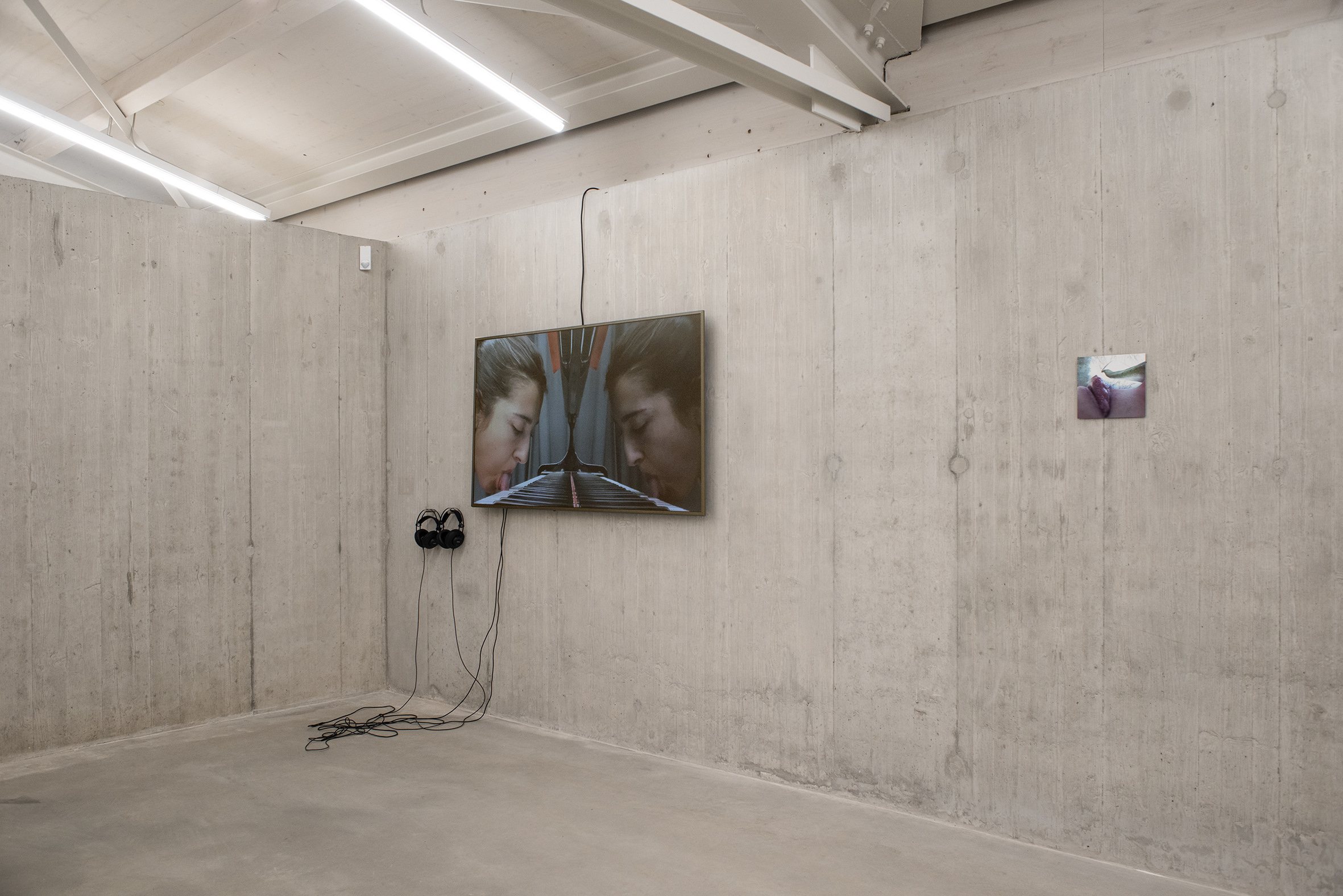 Leire Aranberri, Contrappunto; Lucciole, both 2026, installation view ANOTHER BIRTH, Institute Art Gender Nature HGK Basel FHNW, Kunsthaus Baselland, 2026, photo: Christian Knörr