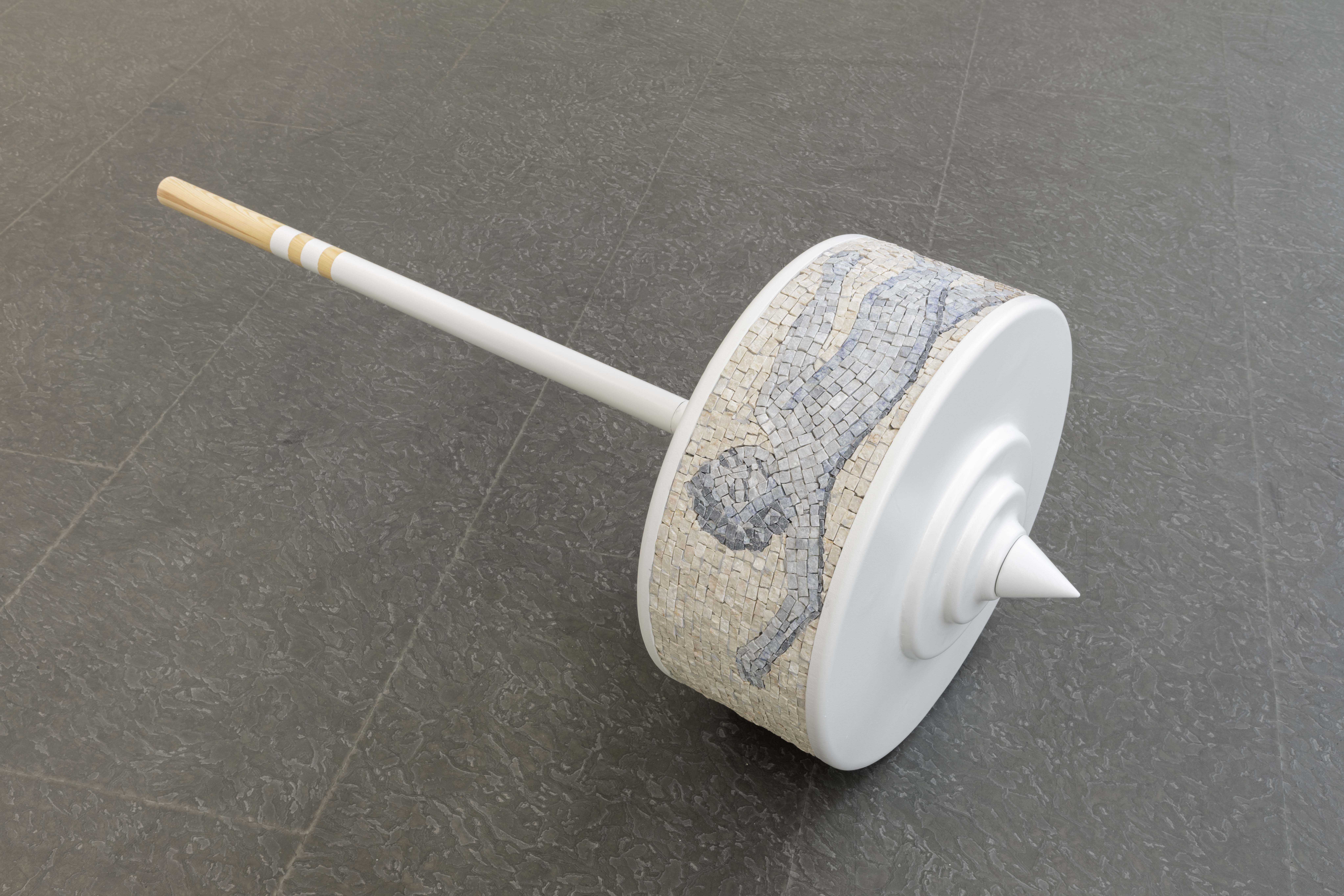 Migrare, marble, grout, painted wood and mdf, Riikka Anttonen, 2026
